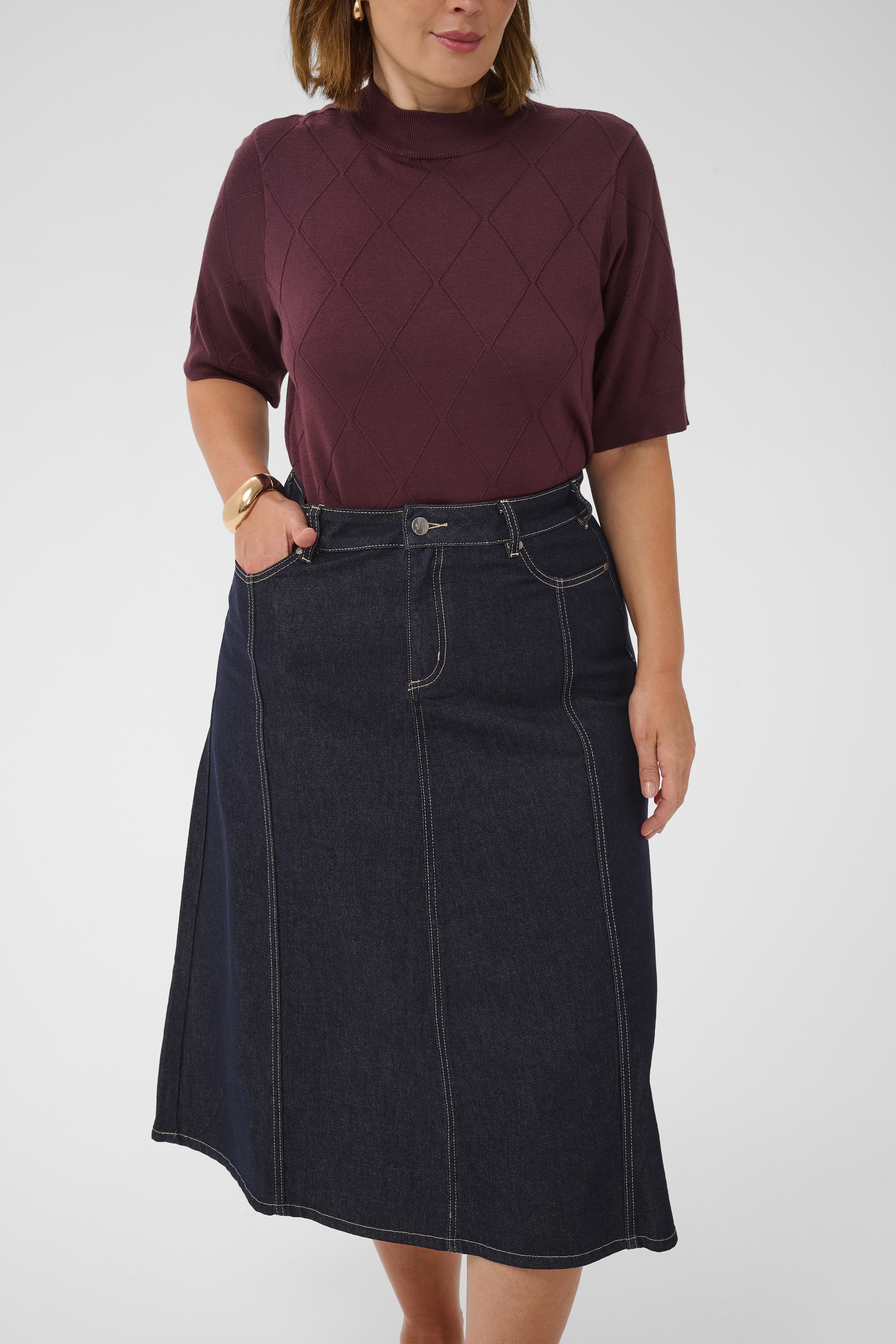 KAFFE Curve Jeansrock »Damen Denimrock KCgithanna«