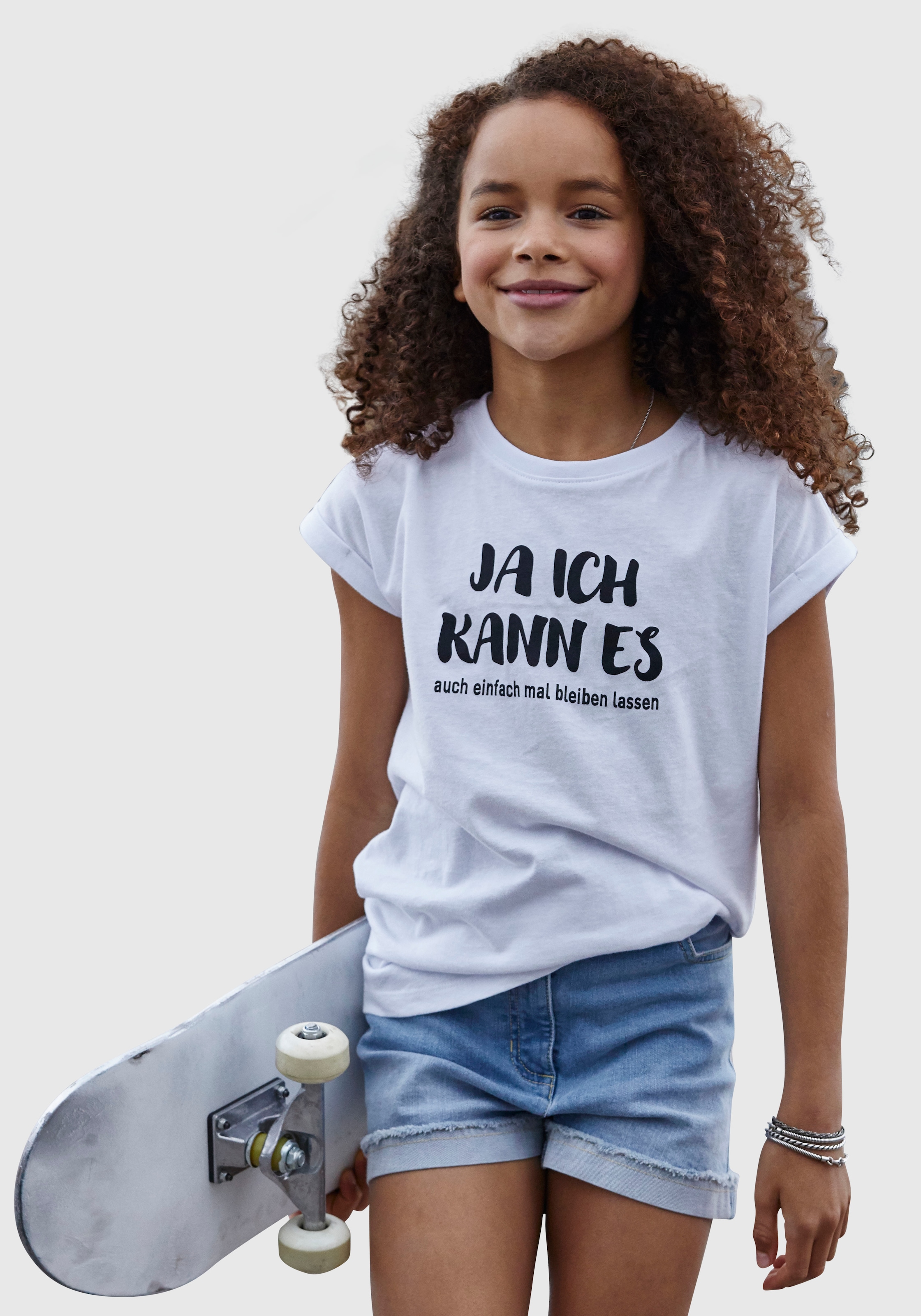 KIDSWORLD mit OTTO online »Ja ich kann ...«, bei T-Shirt Spruch es coolem