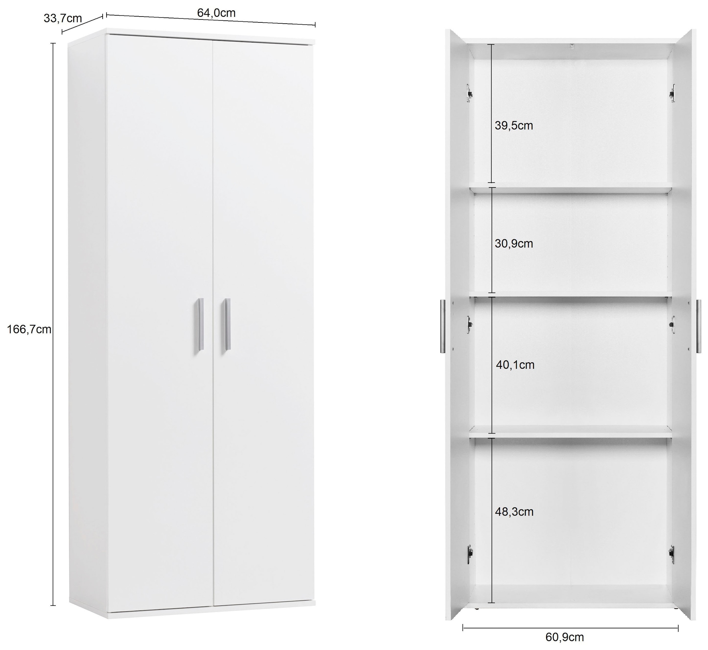 Procontour Mehrzweckschrank »Schrank Clara !« OTTOs Choice,  Höhe 167cm, mit variabel verstellbaren Einlegeböden
