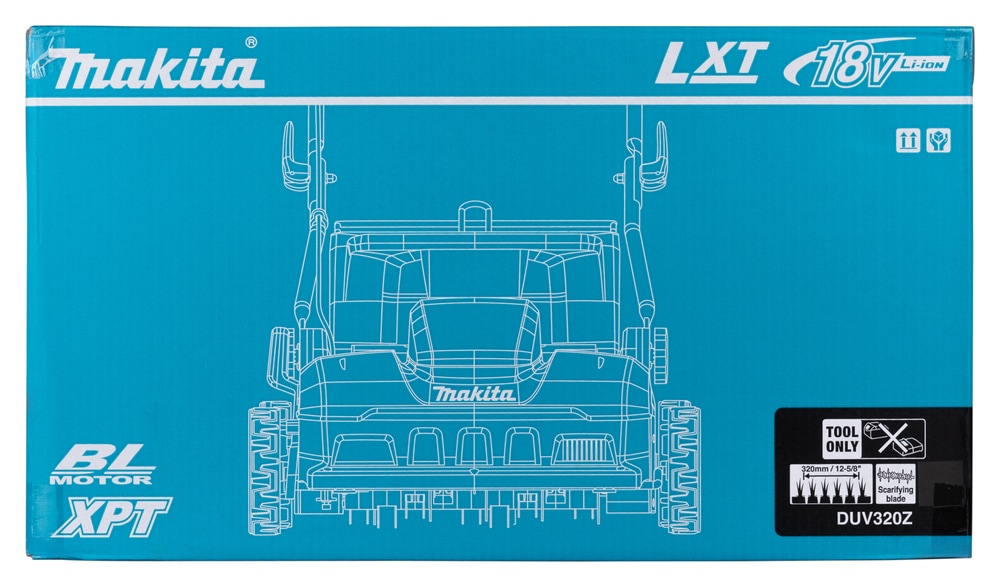 Makita Akku-Vertikutierer »»DUV320Z« 18V, 32 cm, 30 l, ohne Akku und Ladegerät« mit einer Arbeitsbreite von 32 cm und vier verschiedenen Arbeitstiefen