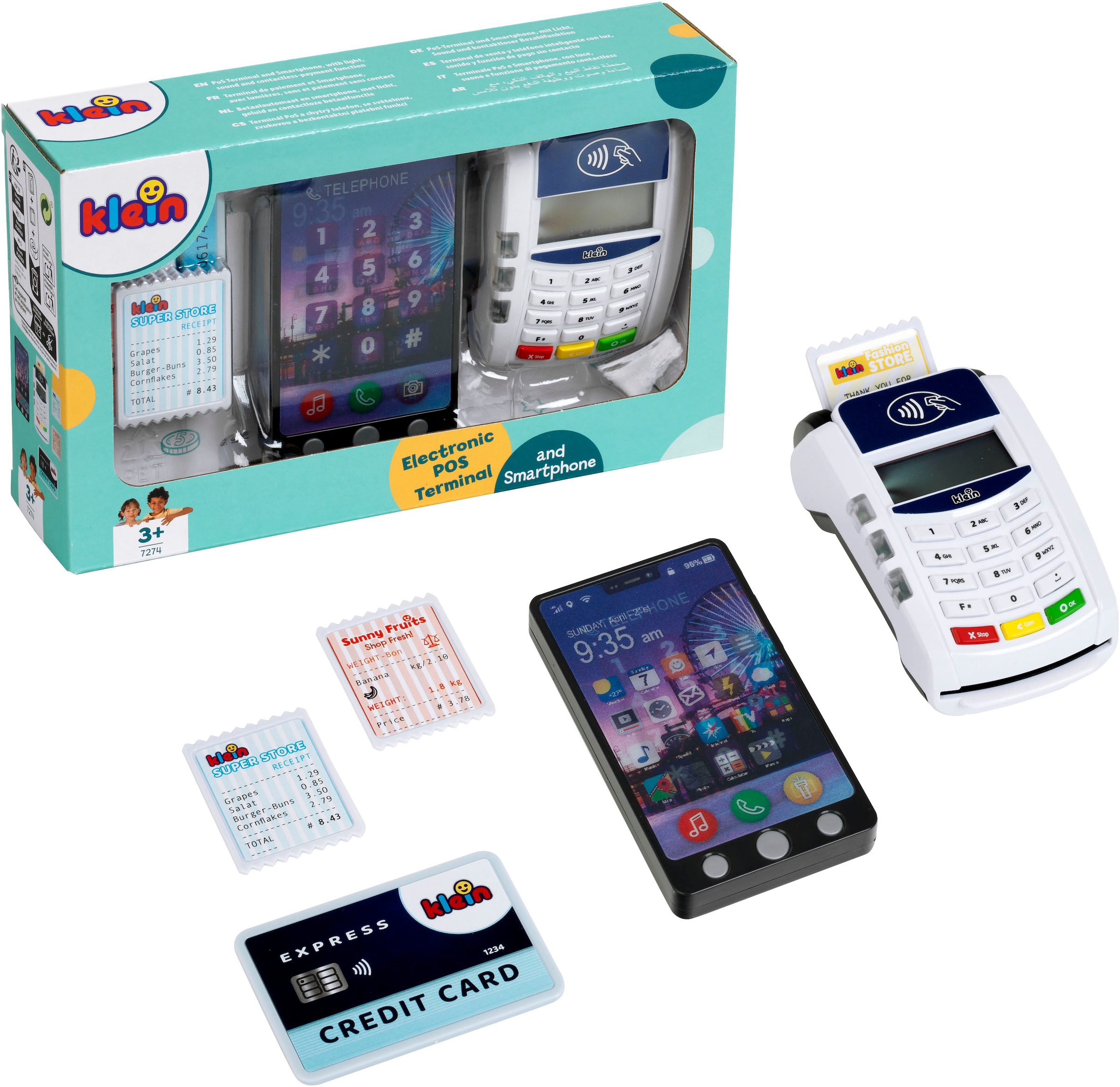 Klein Spielkasse »PoS Terminal und Smartphone«, mit Licht und Sound