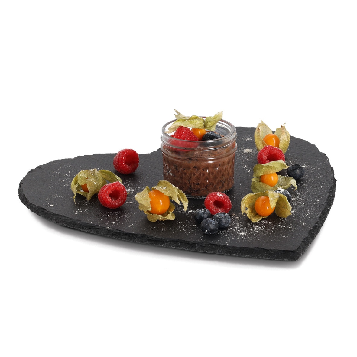 Zeller Present Servierplatte »Servierplatten, Schiefer, 4tlg.« "Heart", ca. 30x30x1 cm