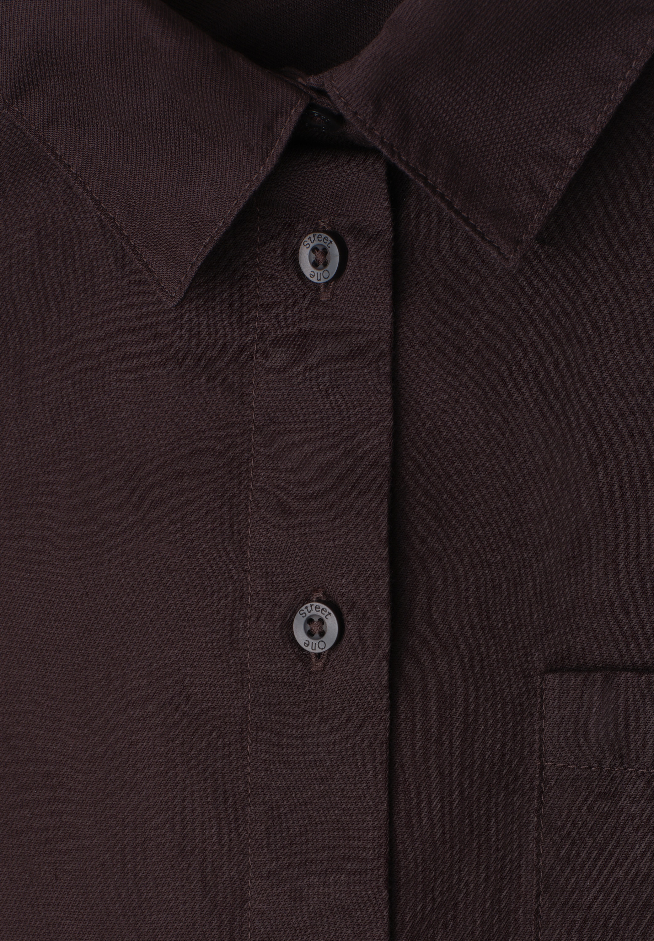 STREET ONE Langarmbluse mit Hemdkragen aus Twill
