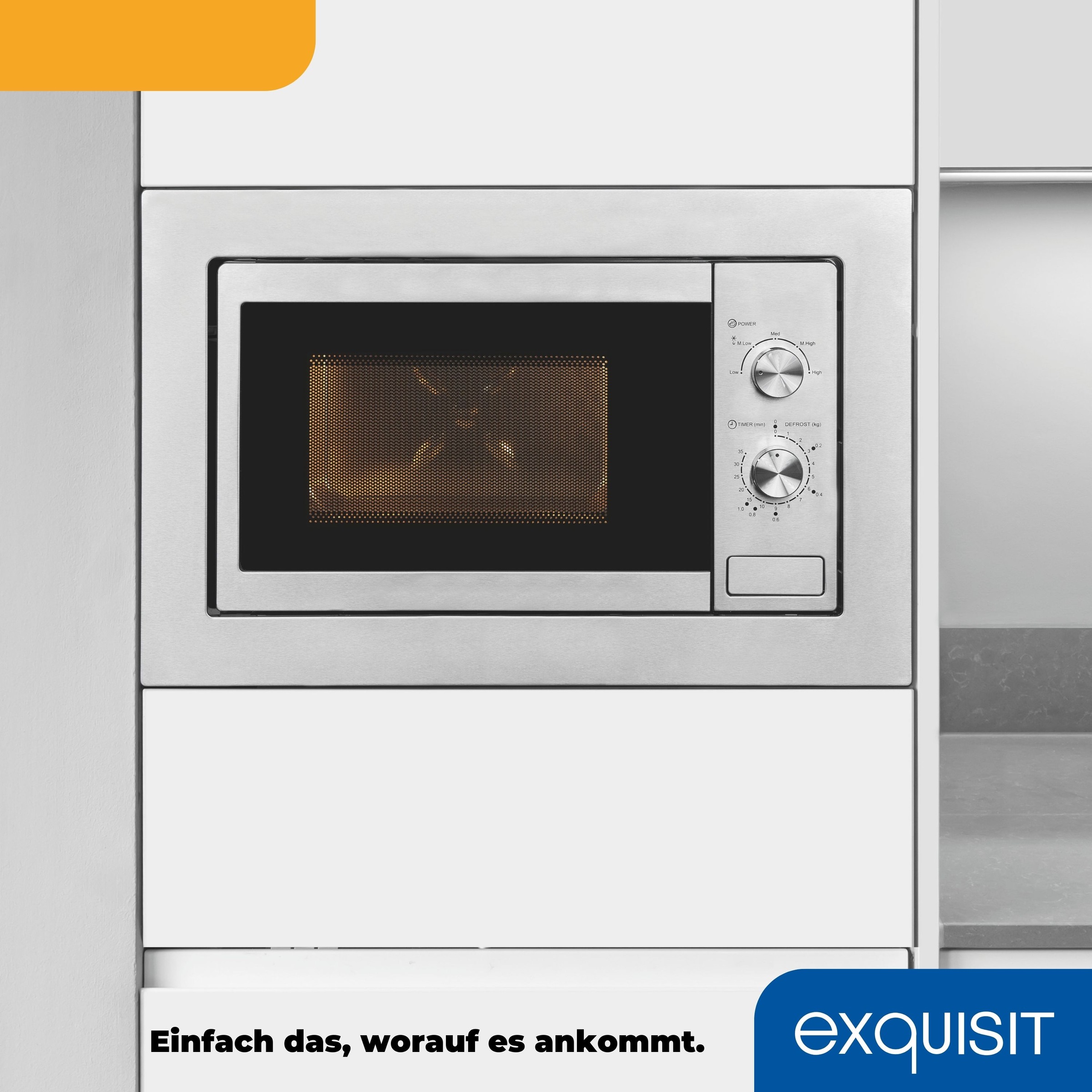 exquisit Einbau-Mikrowelle »EMW10-020«, Mikrowelle, 1300 W