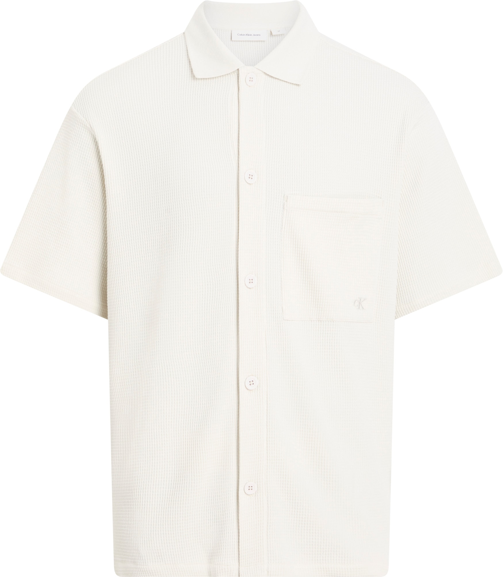 Calvin Klein Jeans Kurzarmhemd »CHUNKY WAFFLE SS HWK OVERSHIRT«, in Waffeloptik