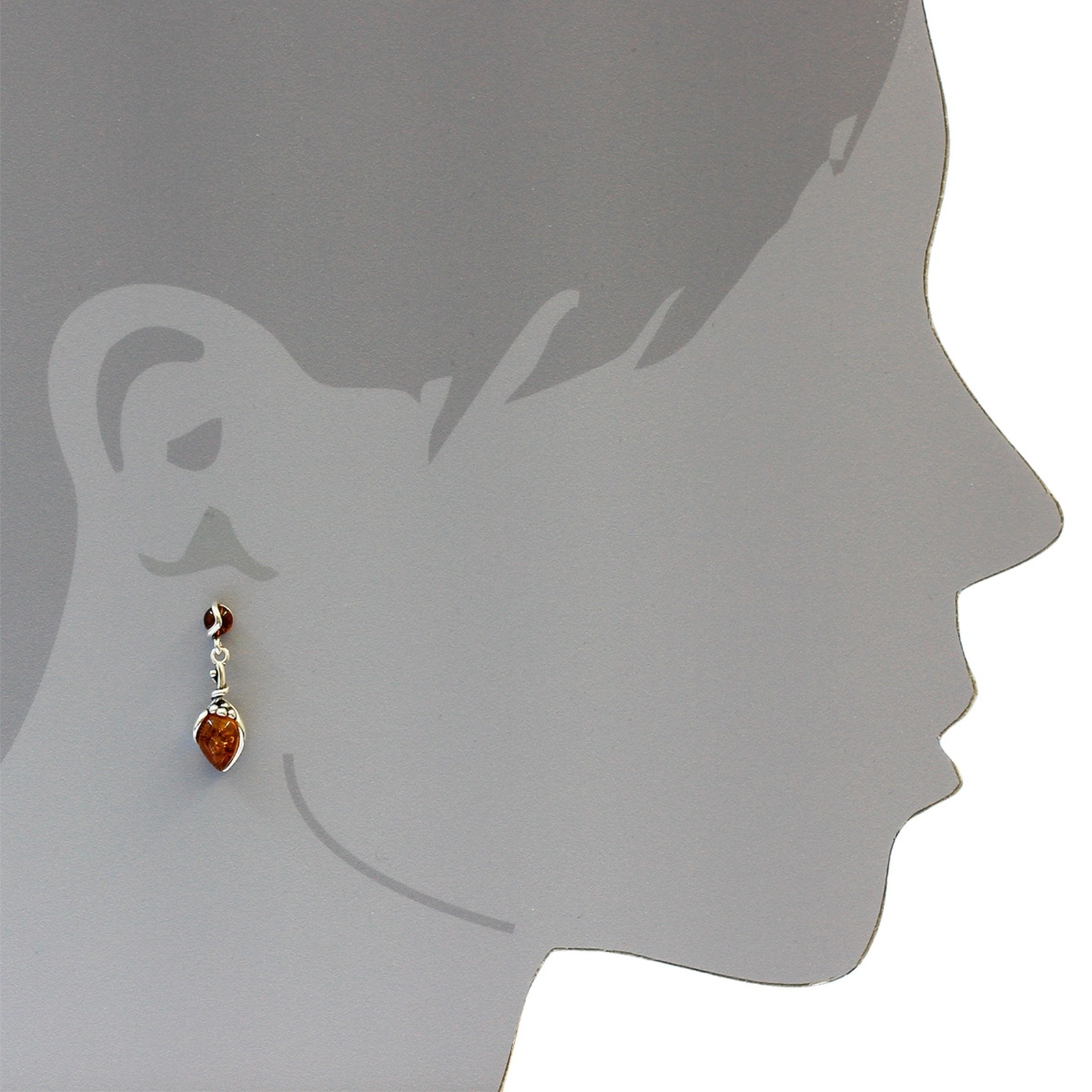 OSTSEE-SCHMUCK Paar Ohrhänger »- Traube - Silber 925/000 - Bernstein«