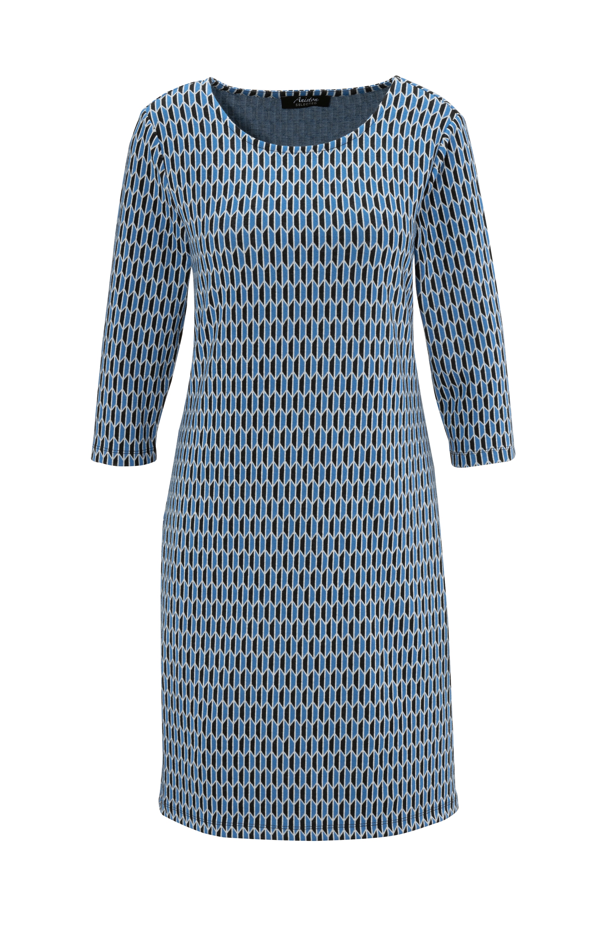 Aniston SELECTED Jerseykleid, mit geometrischem Muster und leichter Taillierung - NEUE KOLLEKTION