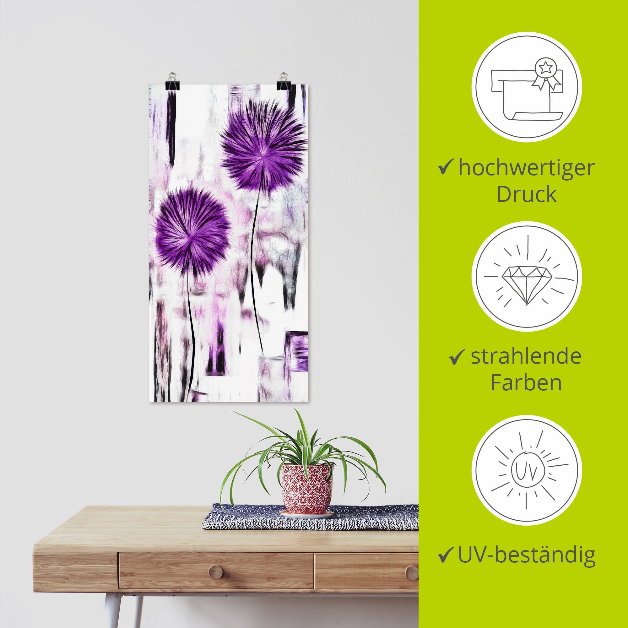 Artland Wandbild »Blumen« 1 Stk. tlg. als Alubild, Leinwandbild, Wandaufkleber oder Poster in versch. Größen