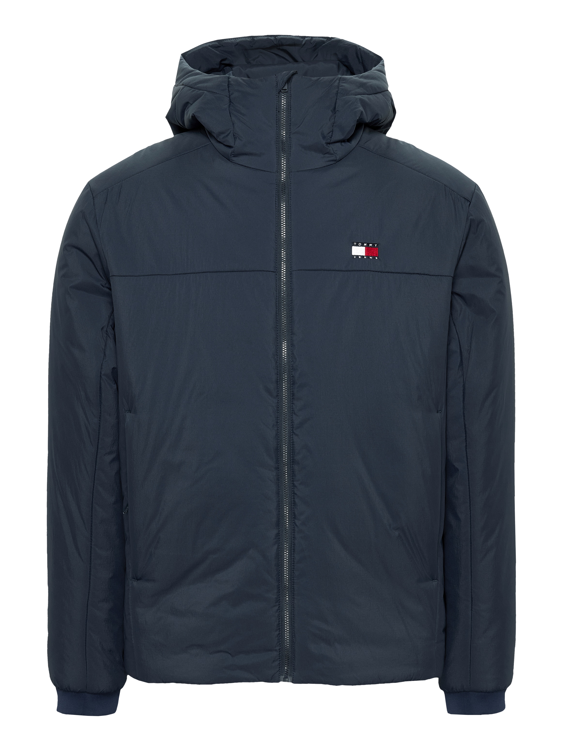 Tommy Jeans Kurzjacke »TJM LT POLY JACKET EXT«, mit Kapuze, mit Logostickerei