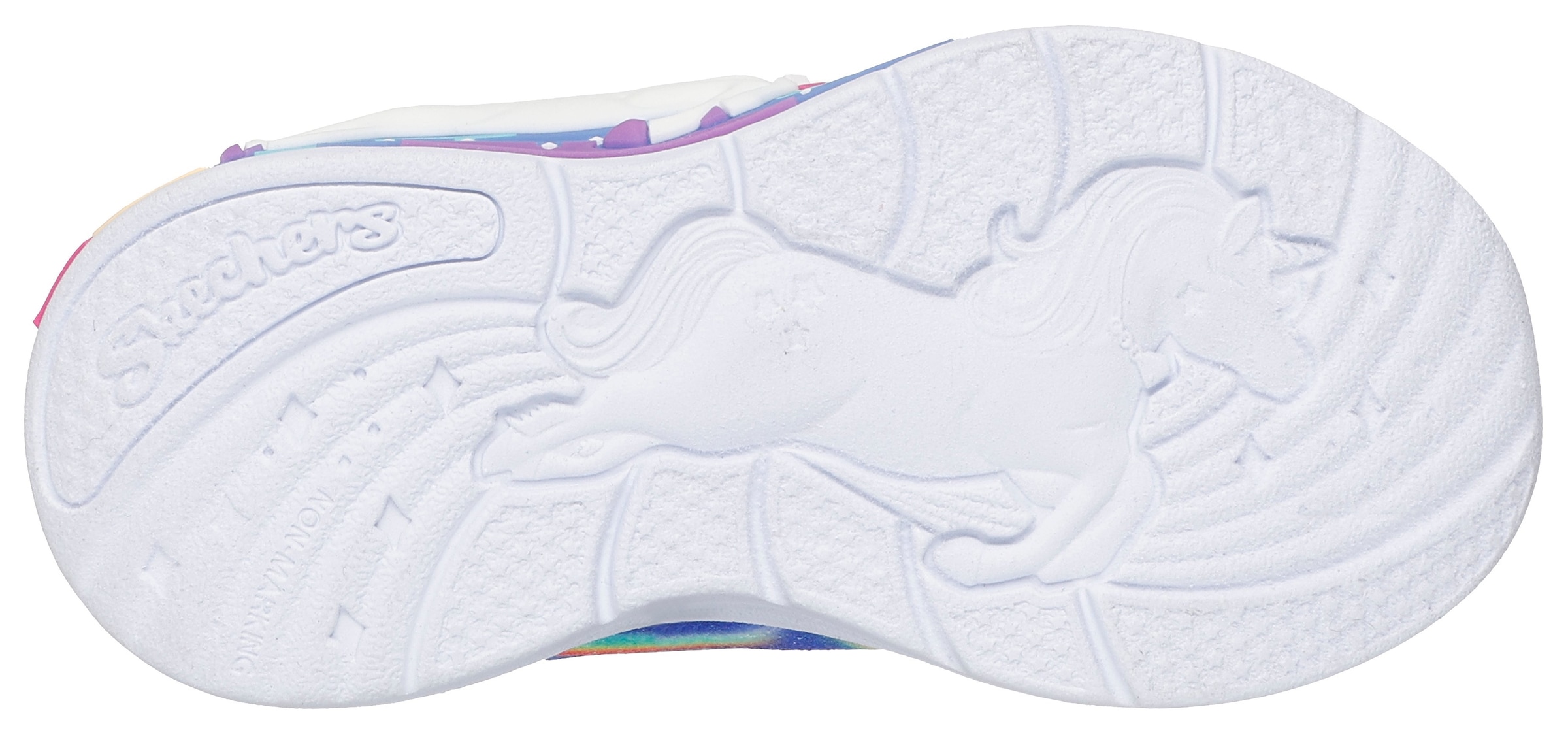 Skechers Sneaker »UNICORN CHASER«  Klettschuh mit blinkendem Einhorn, Größenschablone zum Download
