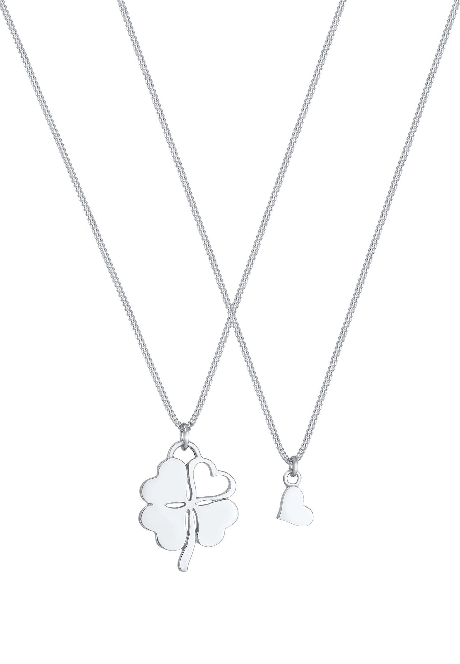Elli Ketten-Set »Halskette Herz Kleeblatt Mutter Kind Set (2 tlg) 925 Silber«