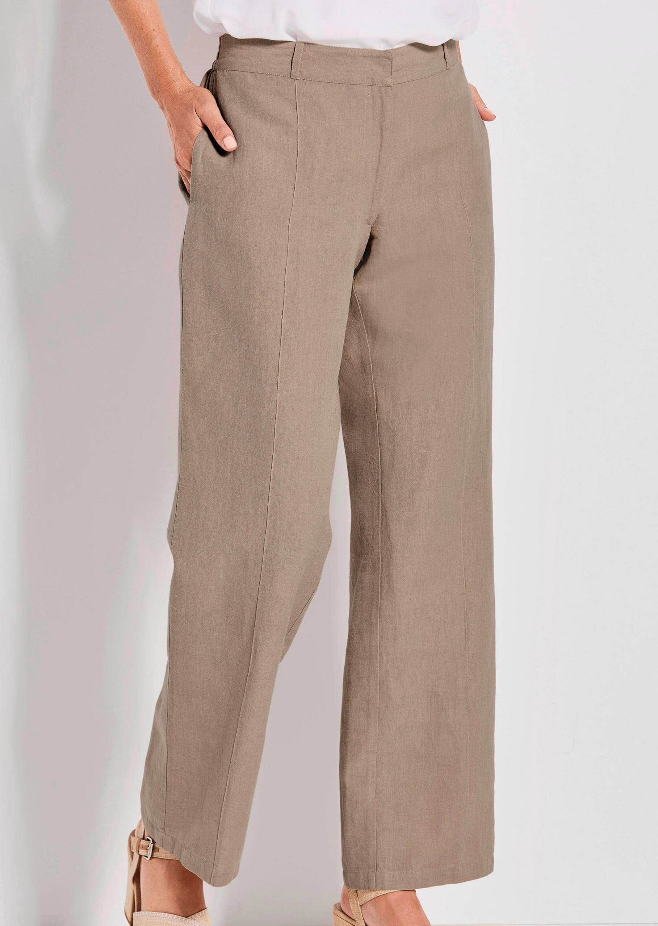 GOLDNER Stoffhose »Sommerhose VERA mit weitem Bein«