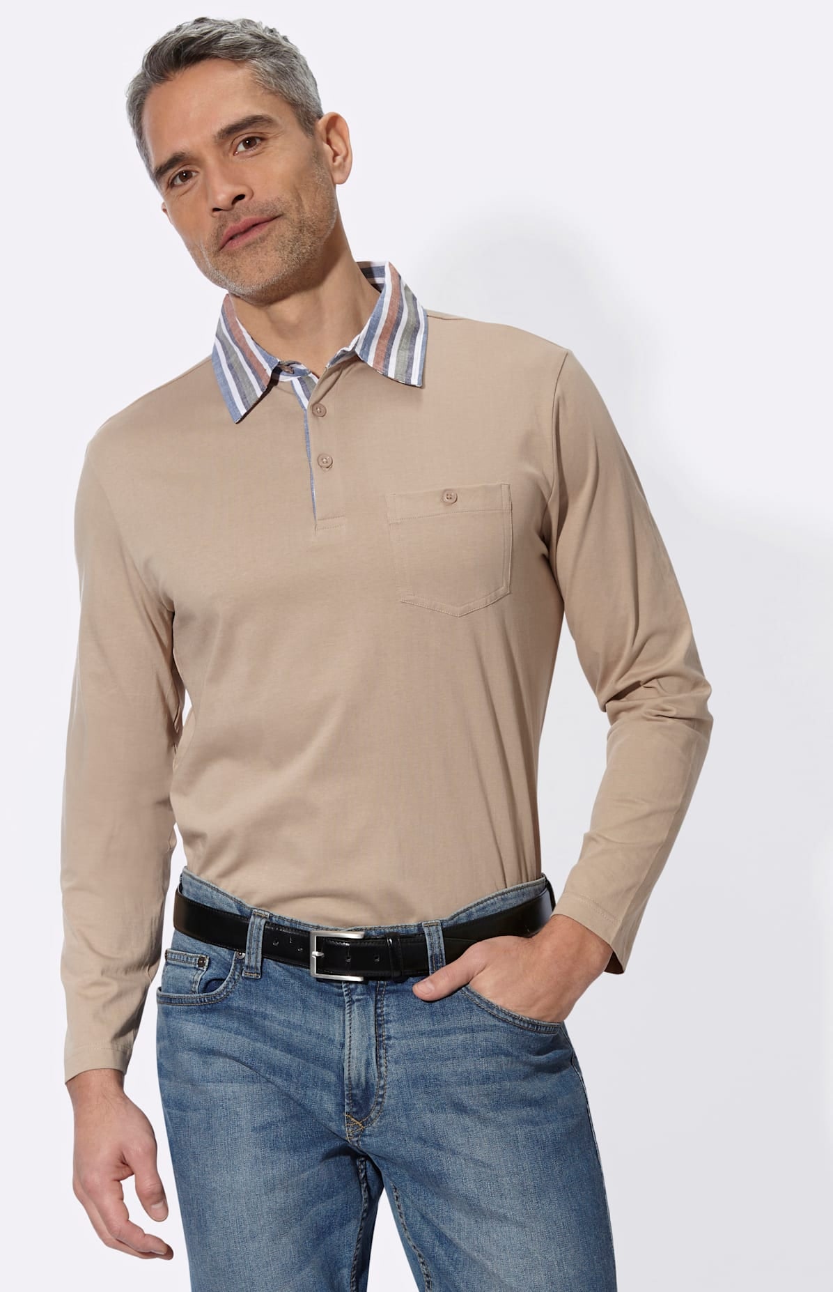 Classic Poloshirt »Langarm-Poloshirt« 1