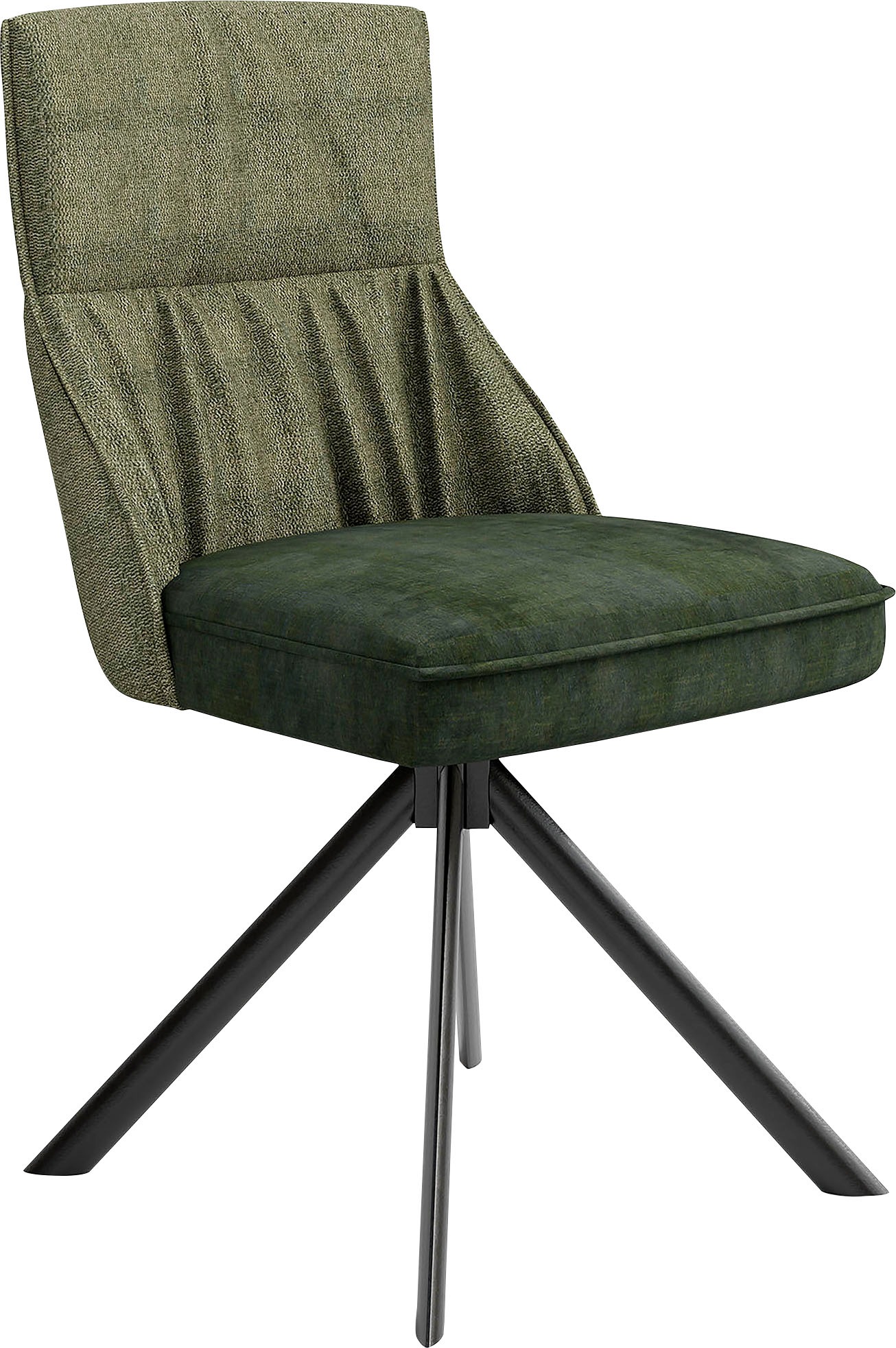 byLIVING Esszimmerstuhl »California«, (Set), 2 St., Samtstoff Velvet-Webstoff, 2er-Set, mit Taschenfederkern, 180 Grad drehbar mit Rückholfunktion