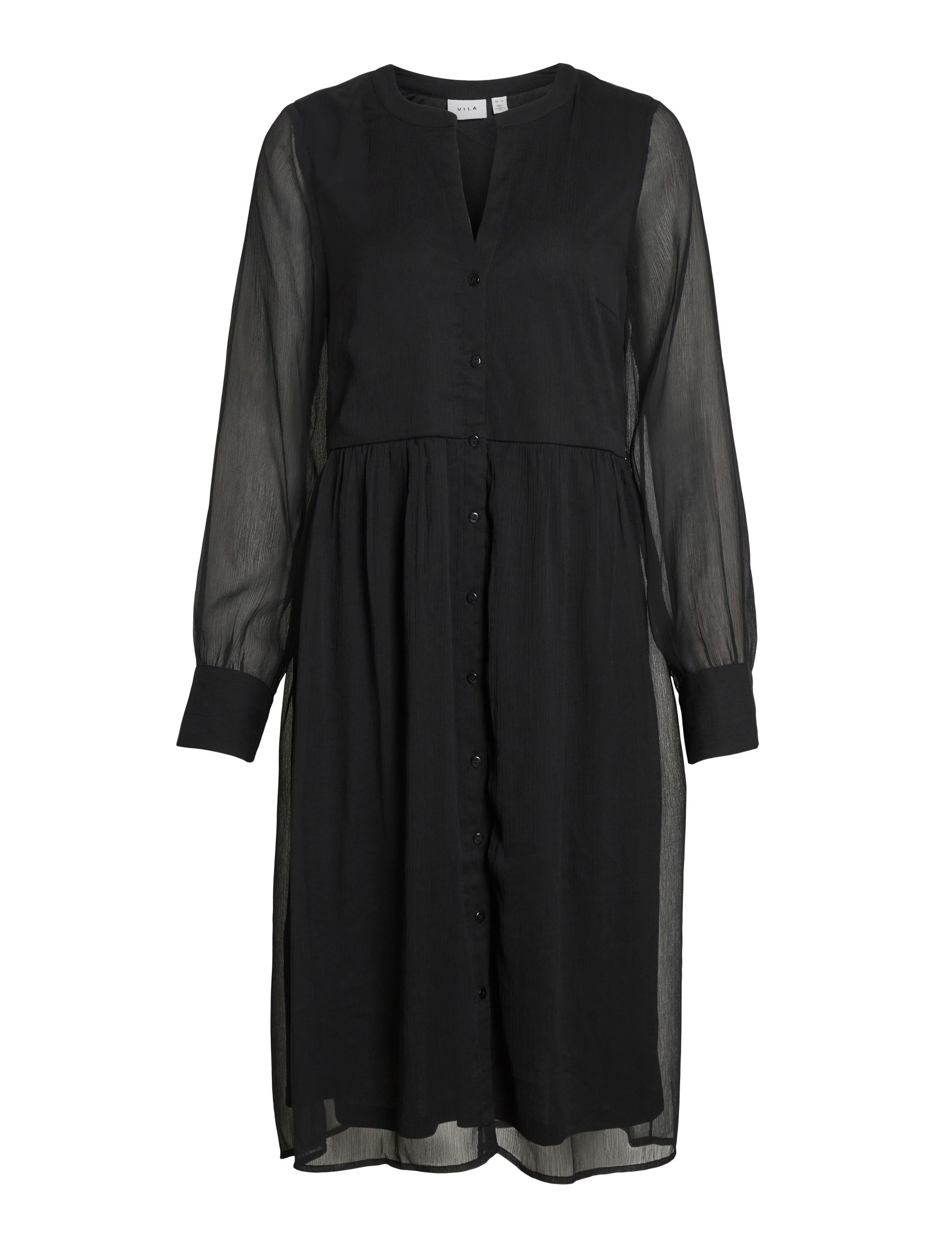 Chiffonkleid »VIFALIA V-NECK L/S DRESS/SU - NOOS«