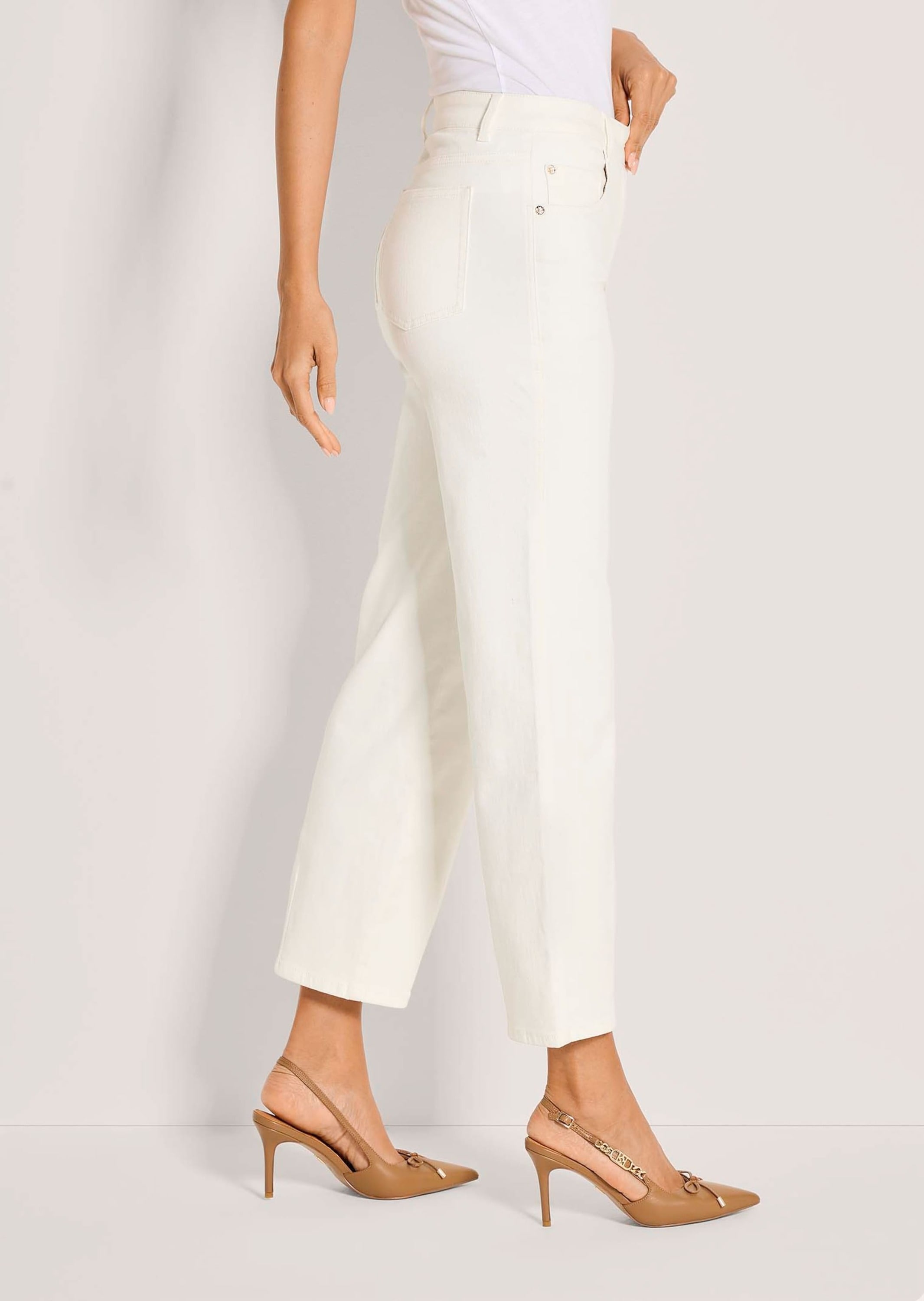 MADELEINE Regular-fit-Jeans »Jeans Baumwollhose mit Saumabnähern« Jeans mit modischem Saumabnäher