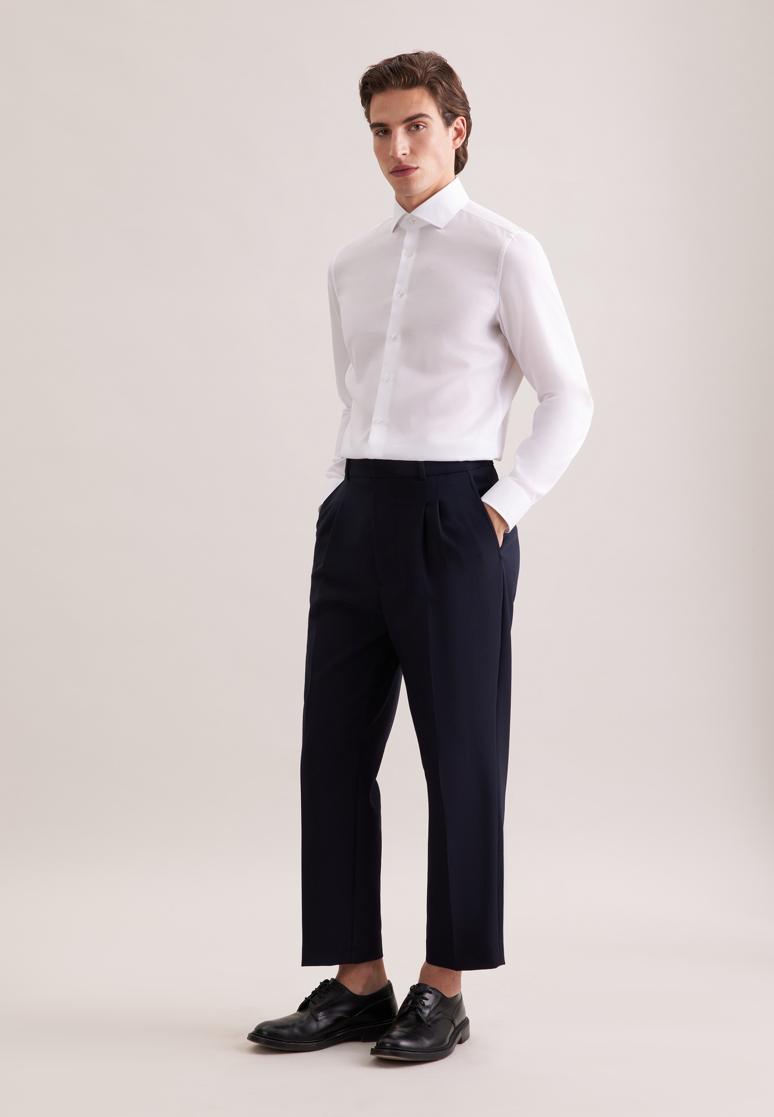 seidensticker Businesshemd »Schwarze Rose« X-Slim 1/1 Kentkragen Struktur