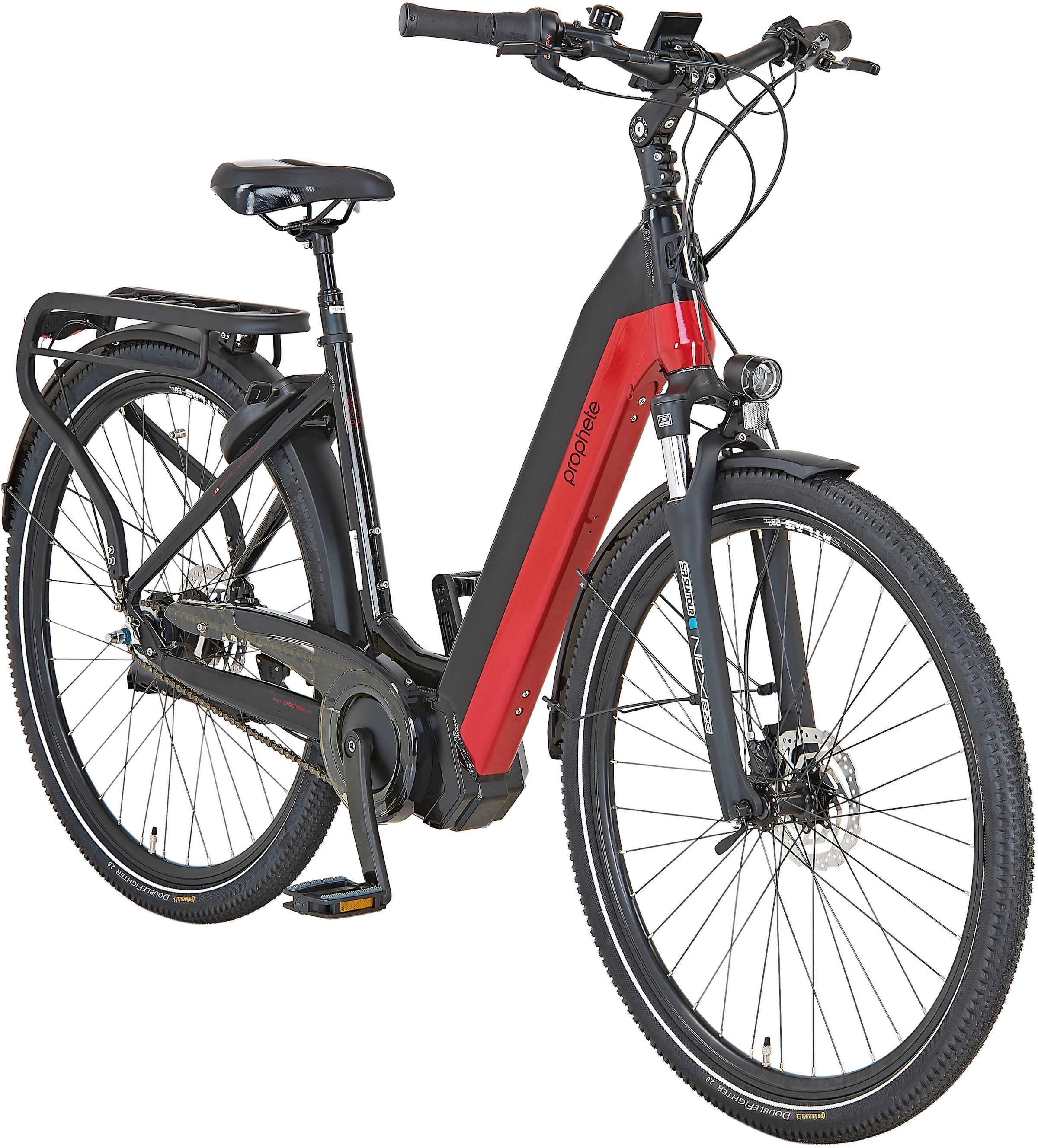 Prophete E-Bike »Geniesser 5.0«, 7 Gang, Shimano, Nexus, Mittelmotor 250 W, (mit integr. Rahmenschloss ART zertifiz.), Pedelec, Elektrofahrrad für Damen u. Herren