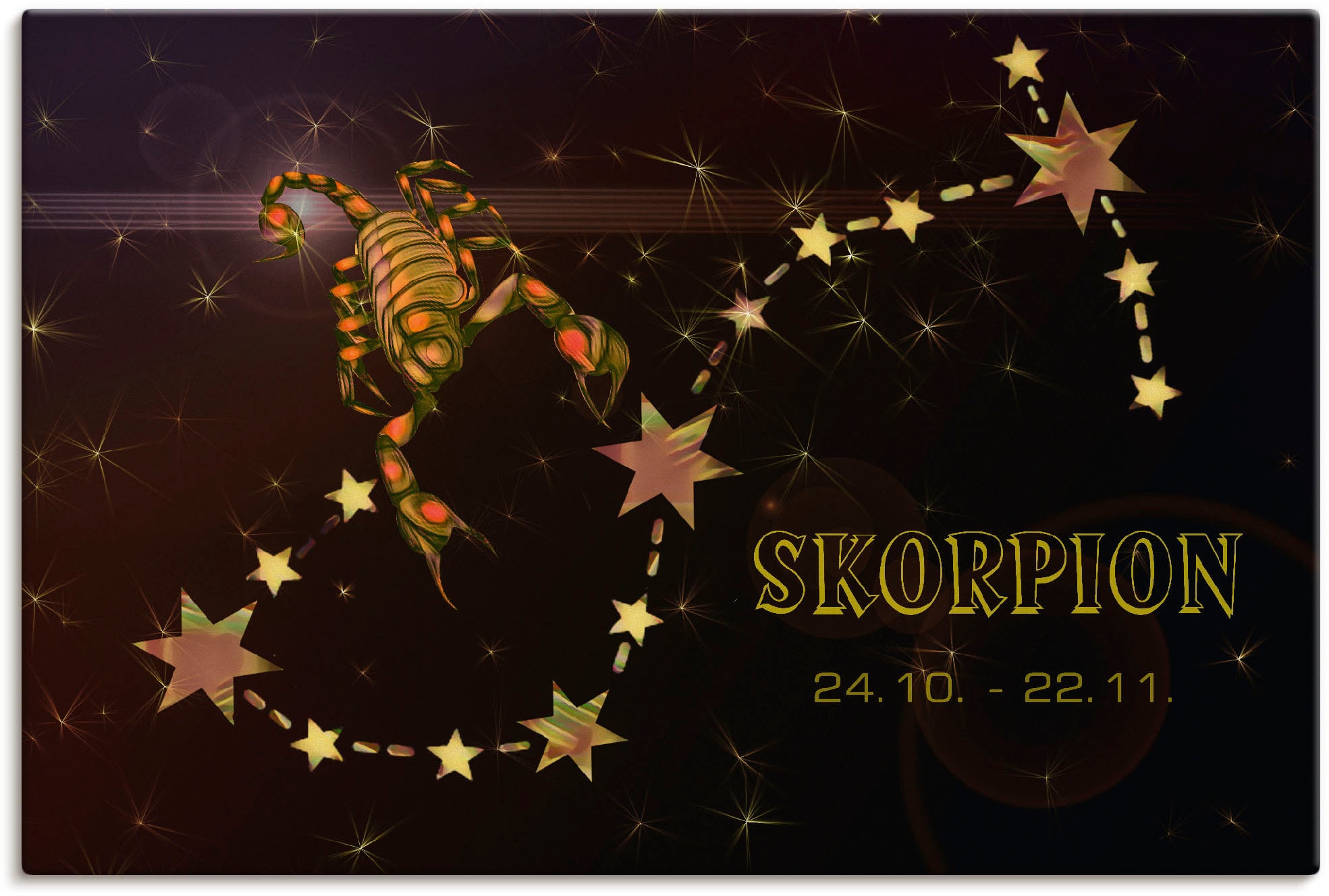 Artland Wandbild »Sternzeichen - Größen Alubild, in Leinwandbild, online bestellen von St.), Skorpion«, Poster Wandaufkleber Bilder als bei Sternzeichen, (1 OTTO oder versch