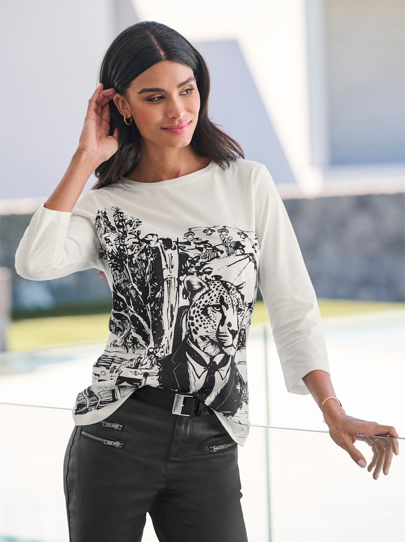 heine 3/4-Arm-Shirt »Druck-Shirt« 1