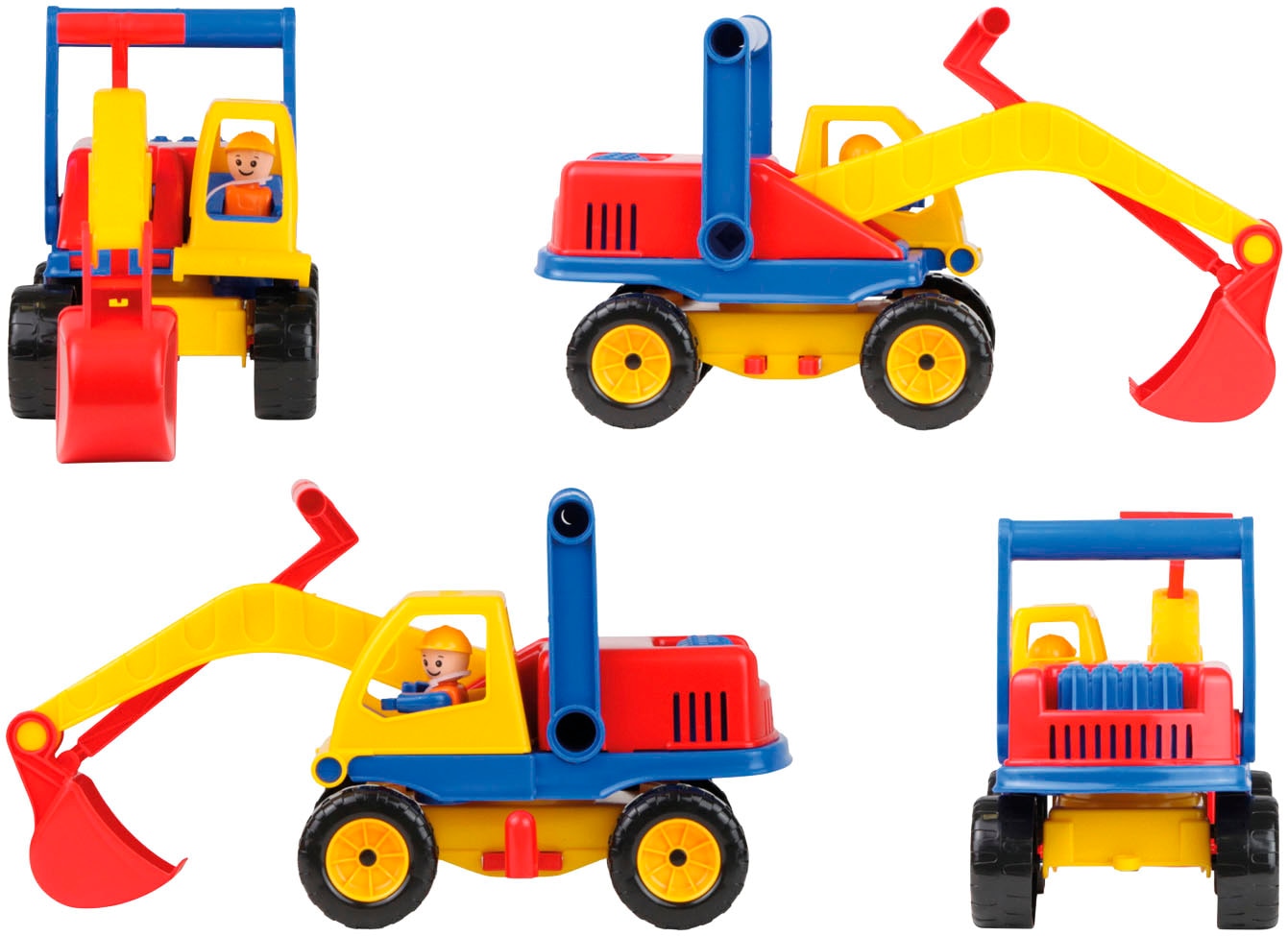 Lena® Spielzeug-Bagger »Aktive« mit beweglichem Baggerarm und verstellbarem Fahrgestell