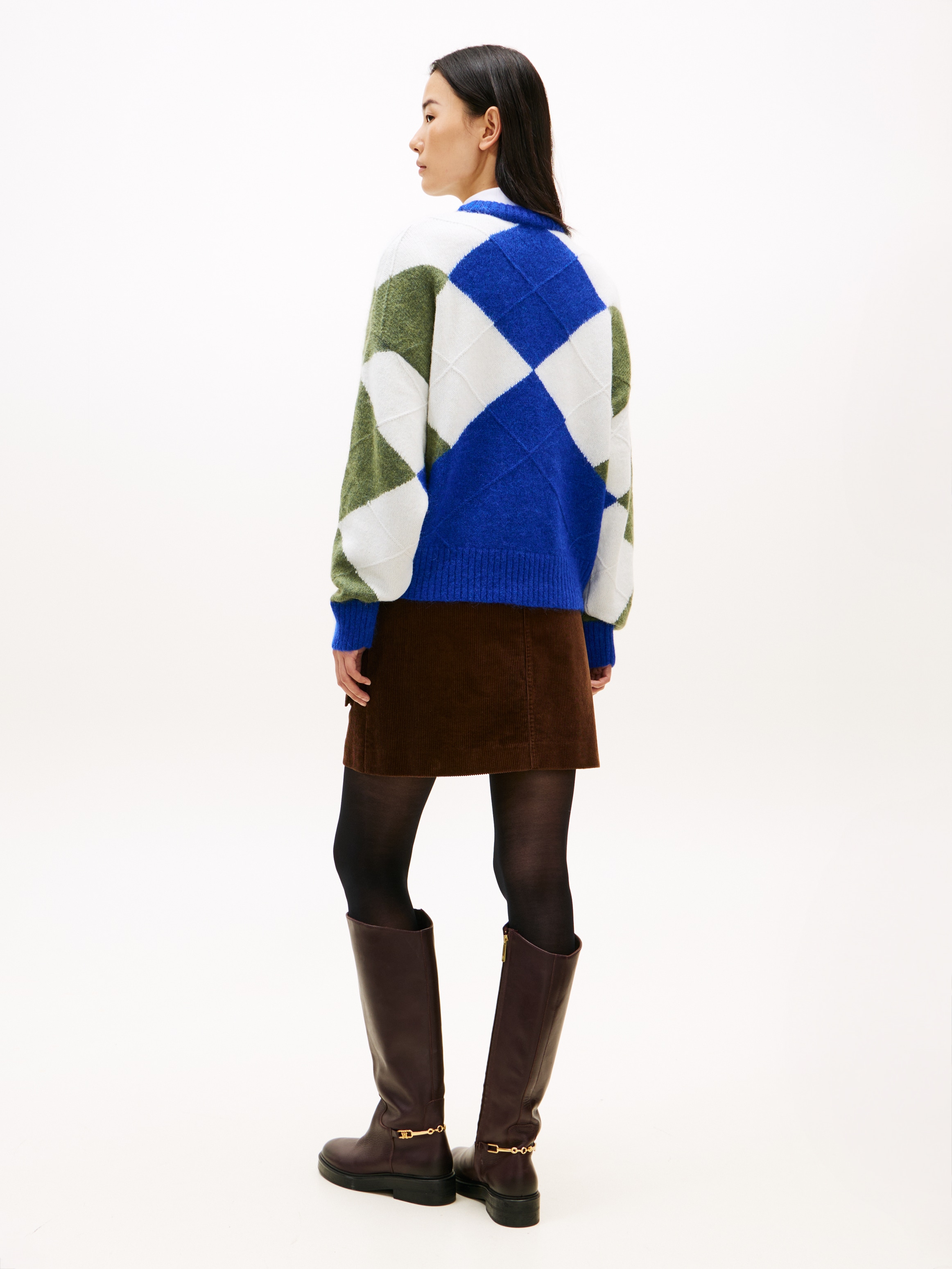Tommy Hilfiger Strickpullover »ALPACA BLEND ARGYLE C-NK LS SWT«