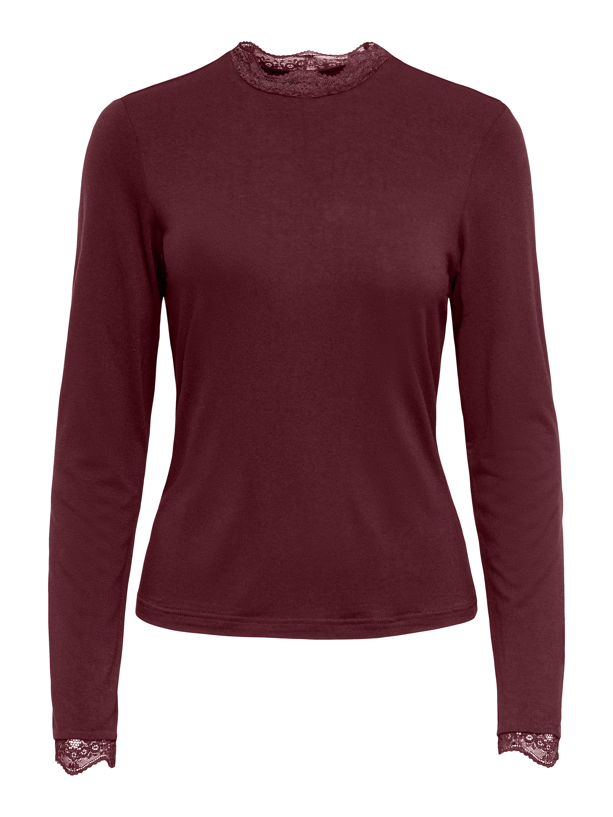ONLY Langarmshirt »ONLLIV L/S TOP WITH LACE DETAILS CS JRS« Viskosemischung, regular fit