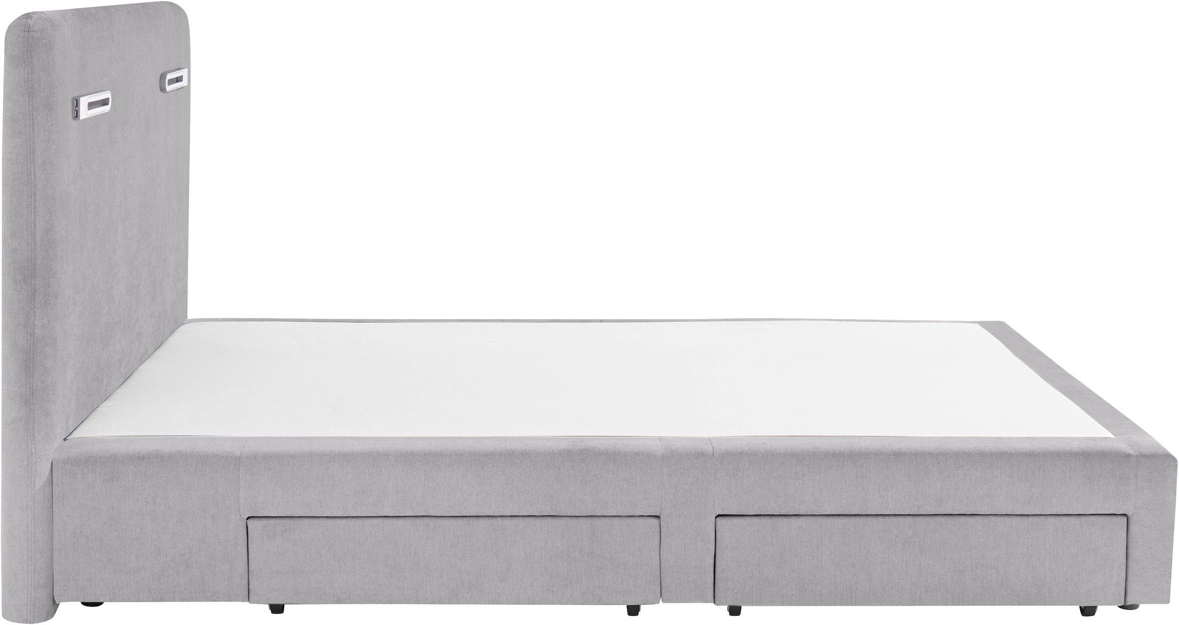 Home affaire Boxbett »Luan« Schubkästen, LED-Beleuchtung und Topper, in Breite 120 cm und 180 cm