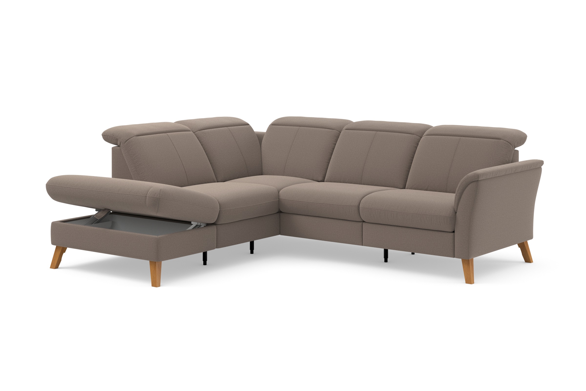 sit&more Ecksofa »Romero L-Form« wahlweise mit oder ohne TV-Funktion, Bettfunktion, Bettkasten