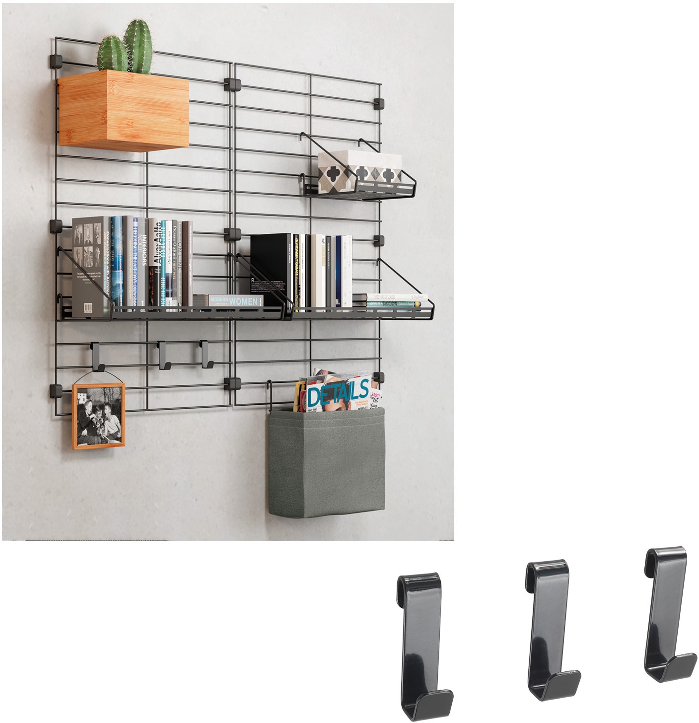 Metaltex Dekohaken »Mural line«, Metall, Epoxy beschichtet