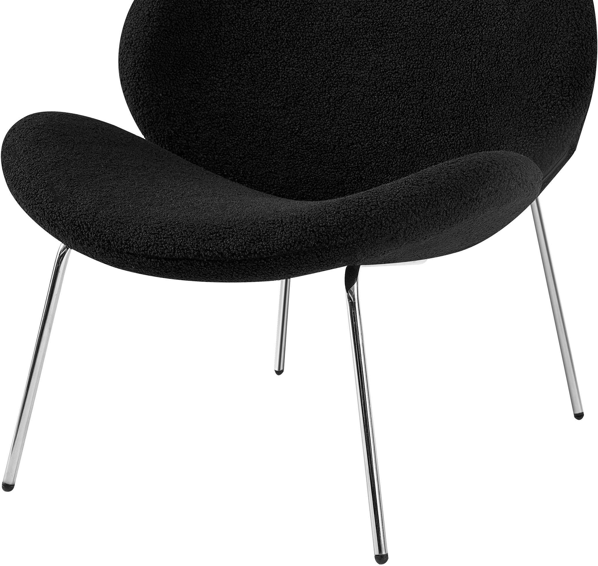 Kayoom Polsterstuhl »Stuhl Jaden 125 2er-Set, im angesagten Stoff mit dem Kräusel-Effekt« (Set) 2 Stk. Ästhetisch minimalistisches Design, Bouclé Stoff, breites Sitzen