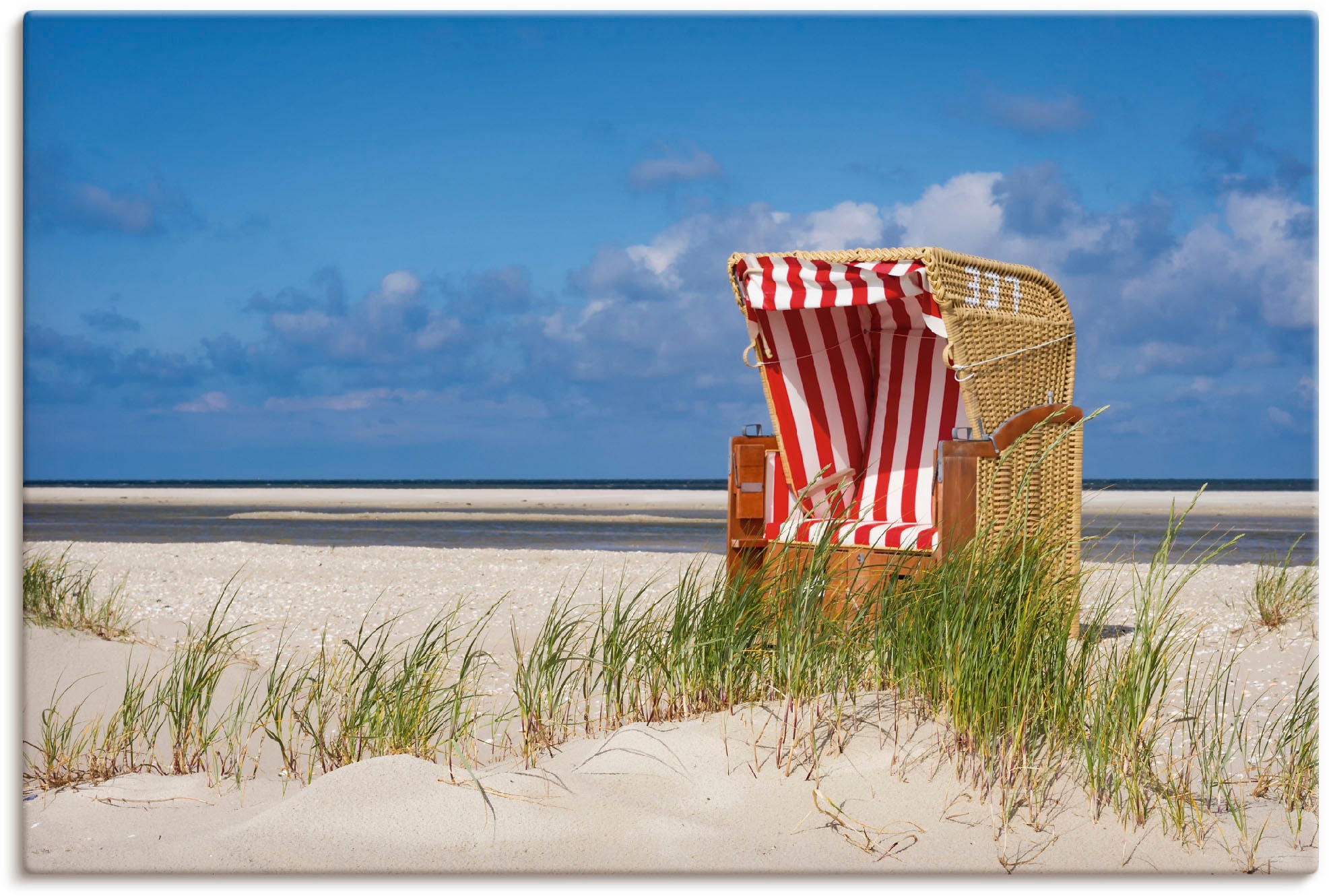 Artland Wandbild »Strandkorb 337«, Strand, (1 St.), als Leinwandbild, Wandaufkleber in verschied. Größen