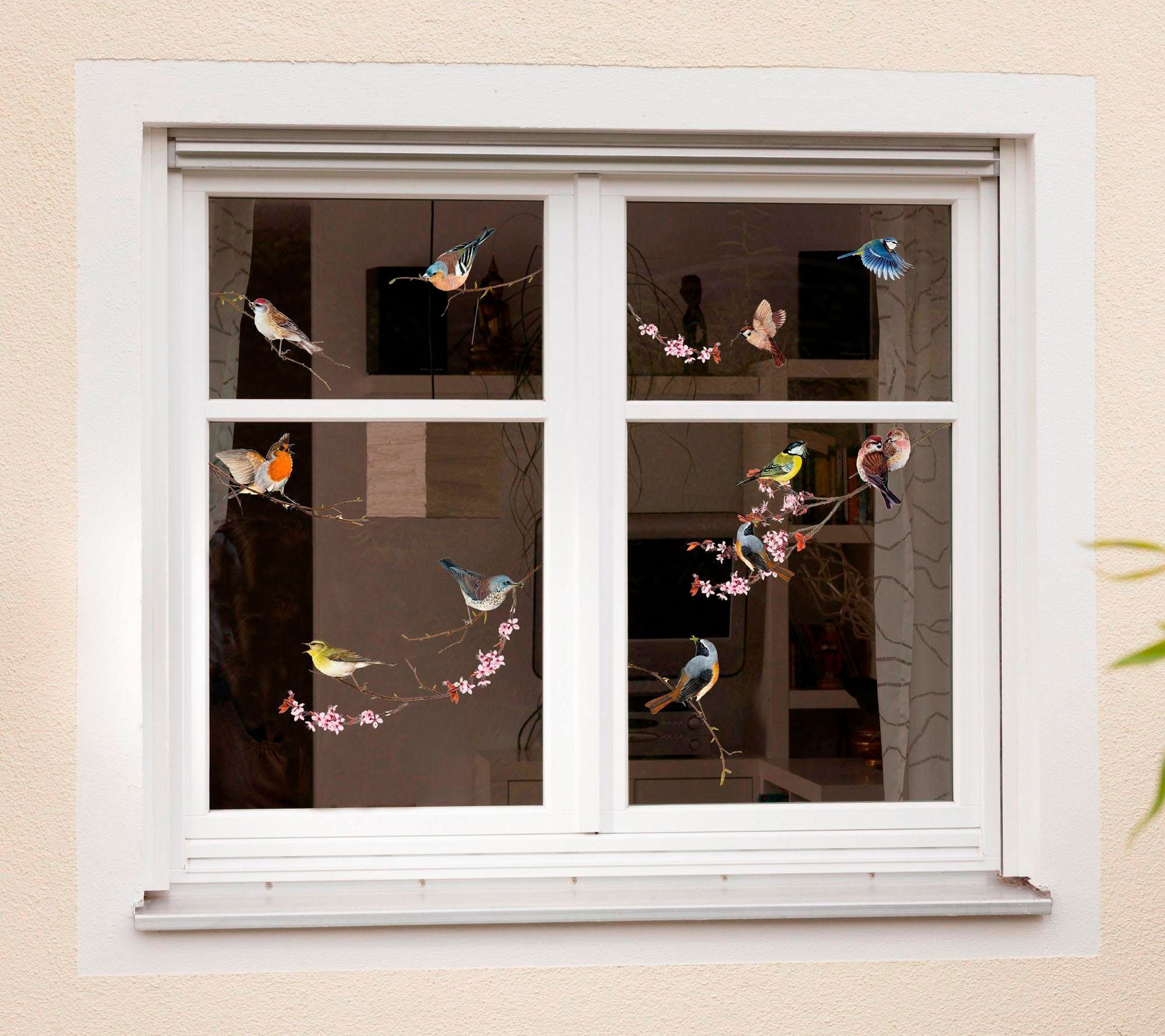 Fensterbild »Vögel«, 31x31 cm, selbsthaftend
