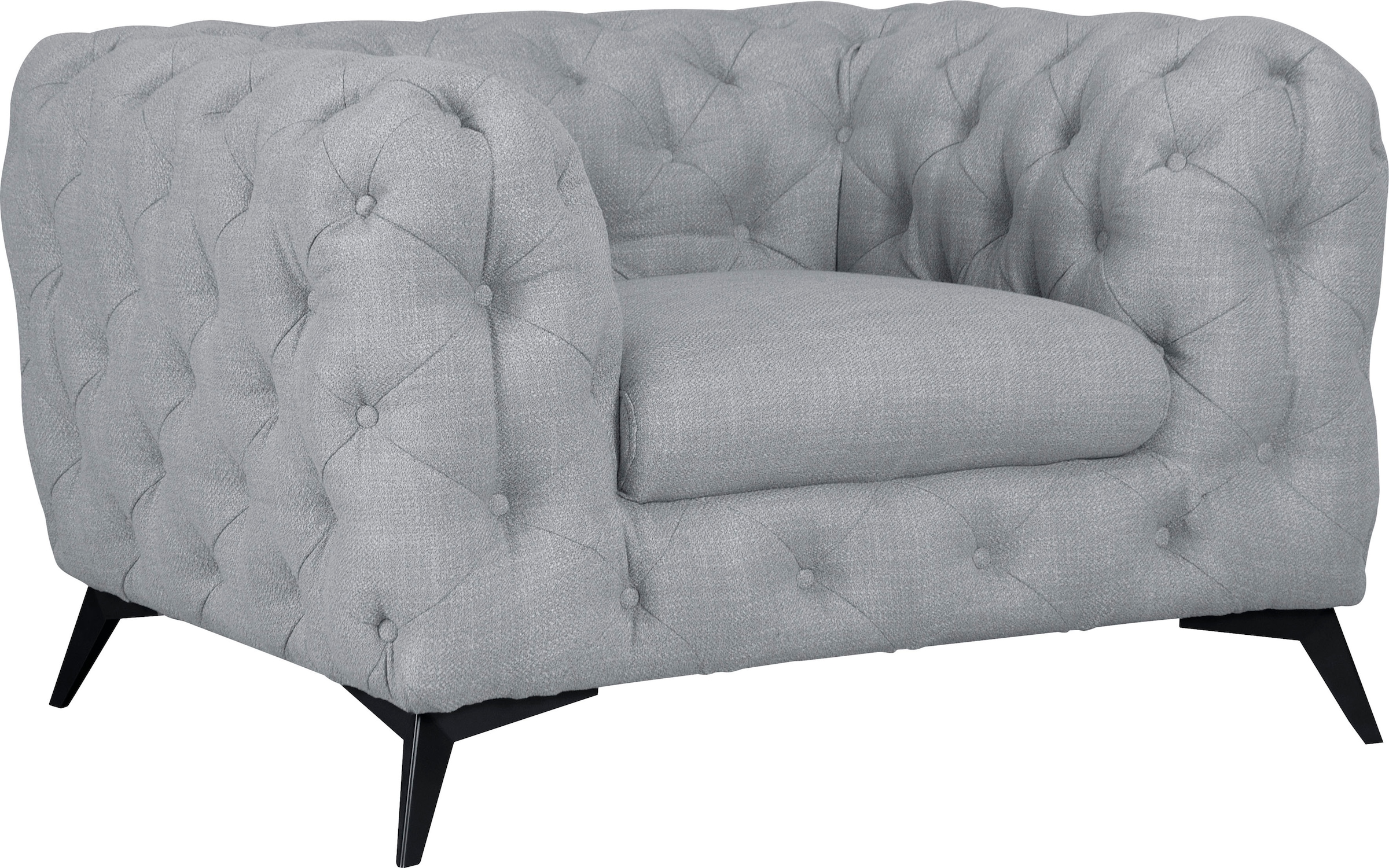 Leonique Chesterfield-Sessel »Glynis Sessel«, aufwändige Knopfheftung, moderne Chesterfield Optik, Fußfarbe wählbar