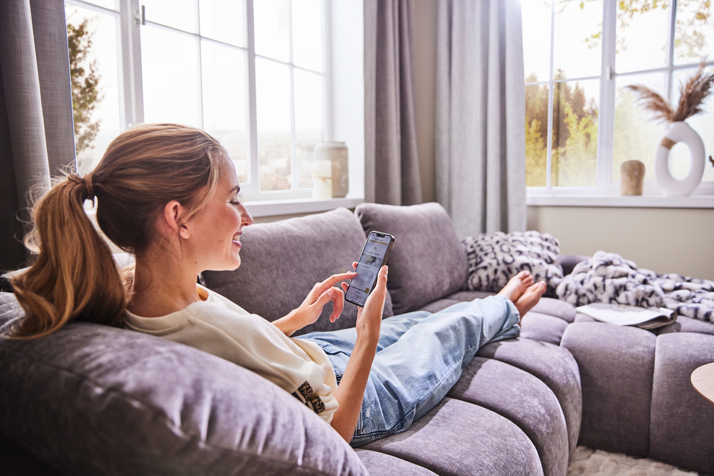 INOSIGN Ecksofa »AZITA klein optionale Schlafsofa mit Bettkasten, B/T/H: 270/166,5/84cm«, L-Form mit Wellenunterfederung, Bubble-Optik