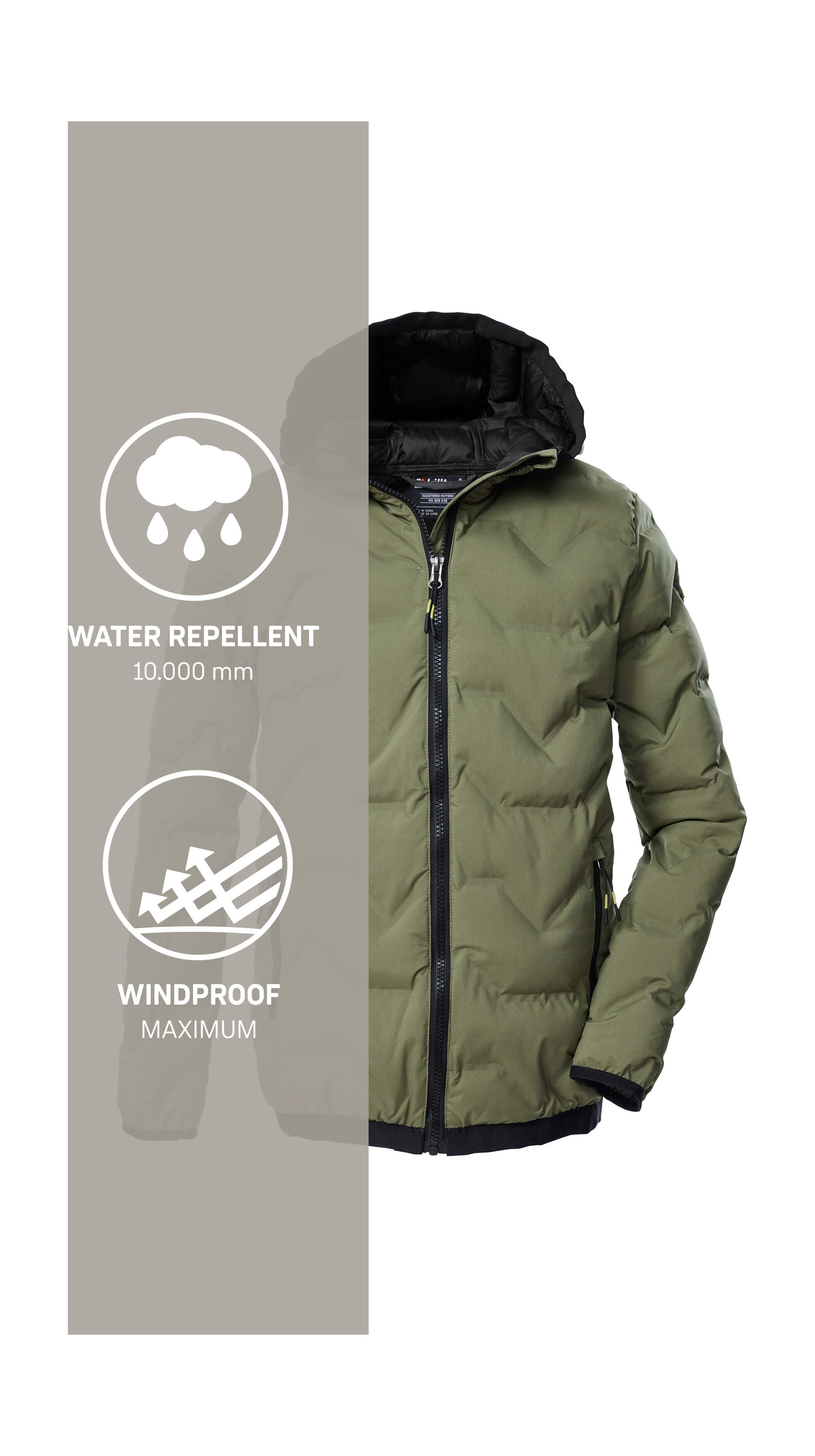Killtec Steppjacke »KOW 229 BYS QLTD JCKT«, Winddichte, wasserabweisende Kinderjacke mit 10.000 mm Wassersäule