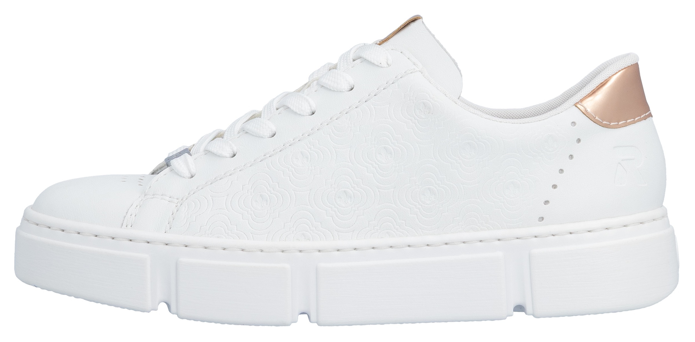 Rieker Plateausneaker  mit metallicfarbenen Akzenten, Freizeitschuh, Halbschuh, Schnürschuh