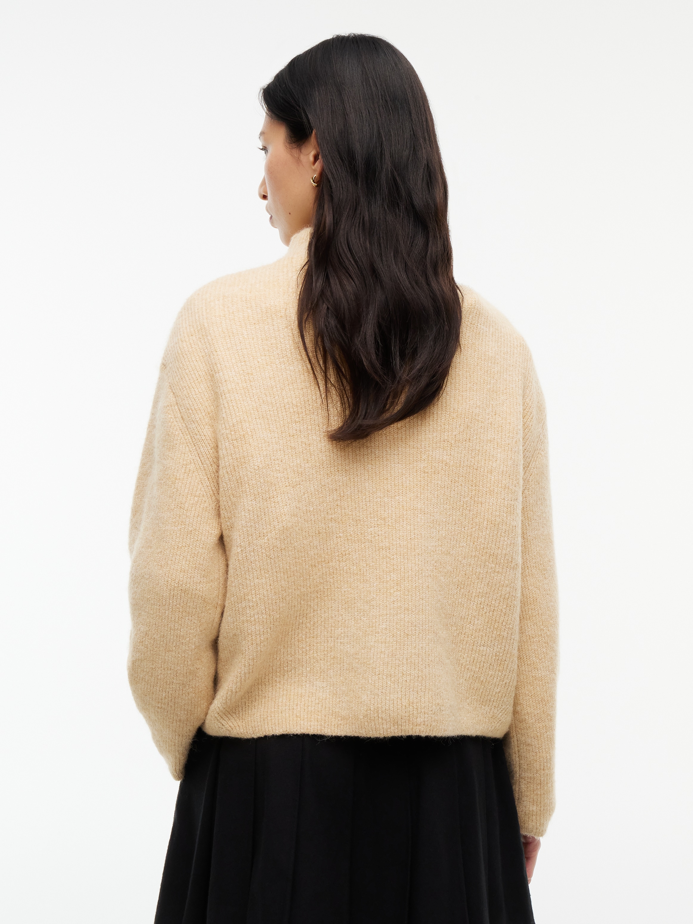 Tommy Jeans Stehkragenpullover »TJW MOCKNECK BADGE SWEATER EXT« Materialmix mit Alpaka