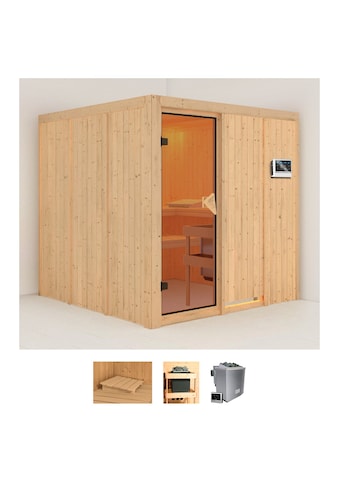 Karibu Sauna »Romina«, (Set), 9-kW-Bio-Ofen mit externer Steuerung kaufen