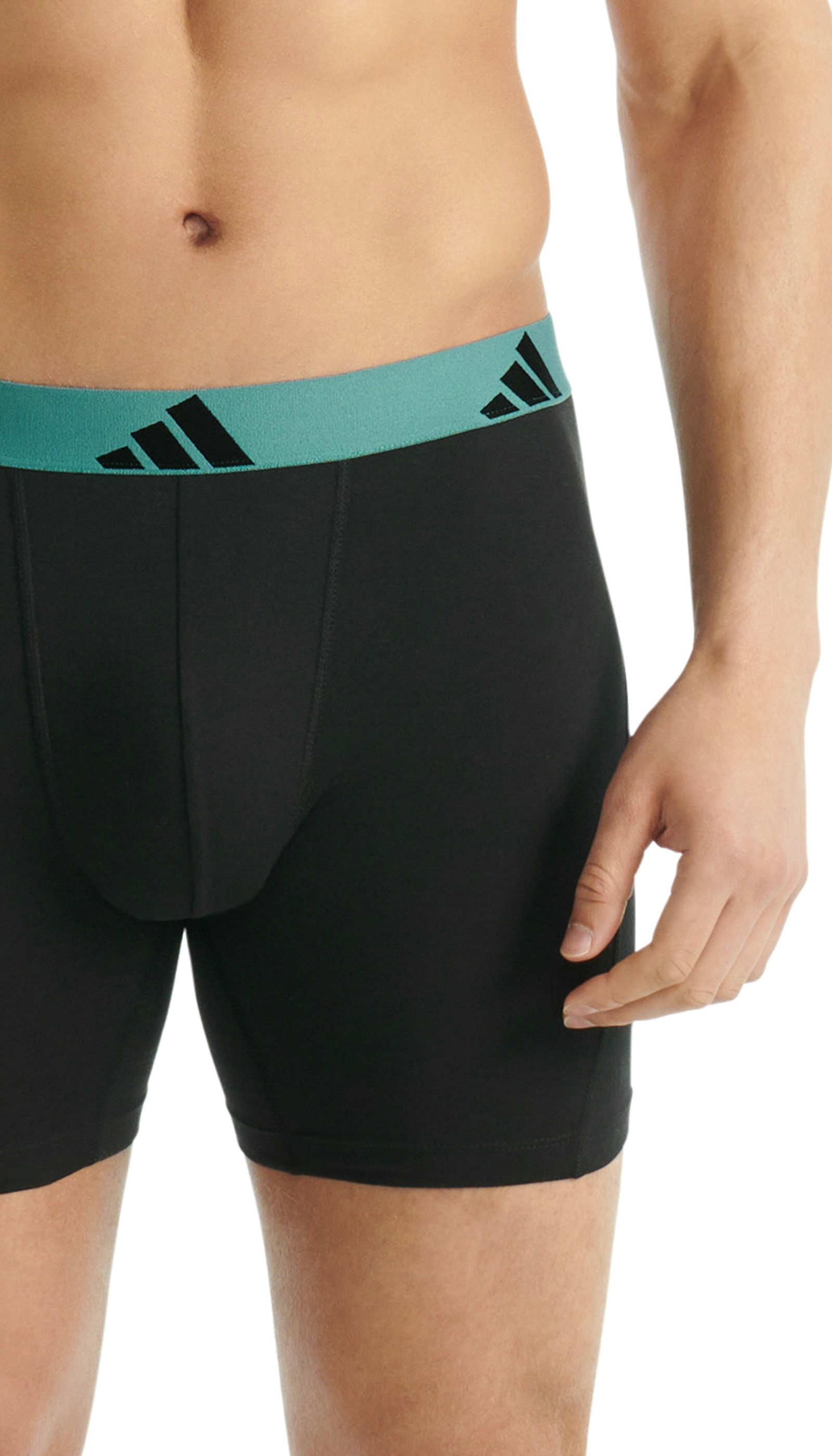 adidas Sportswear Langer Boxer »Active Flex Cotton« 3er Pack,  elastisch, Logo-Bund, sportlicher Look, ohne Eingriff