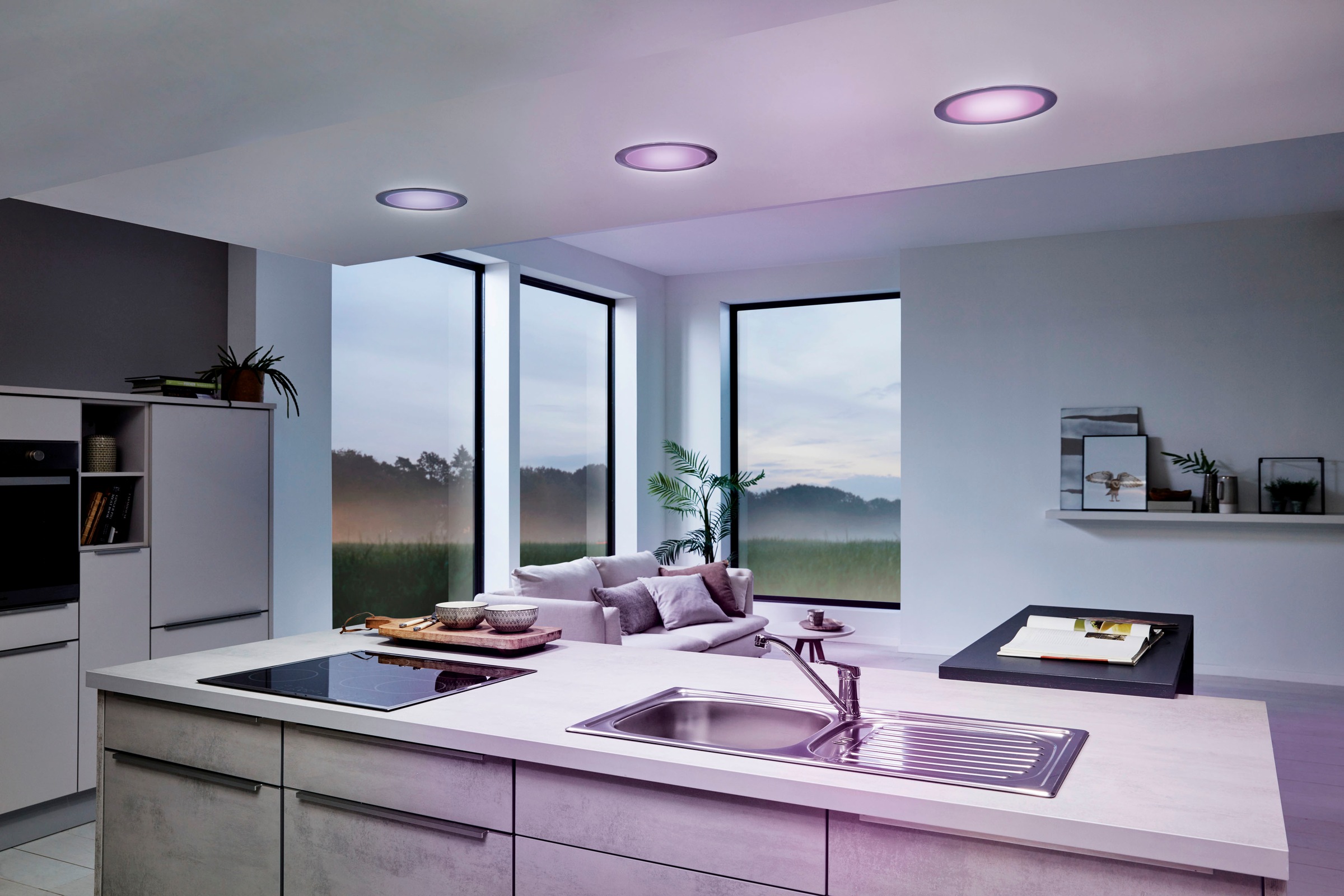 EGLO Einbauleuchte »FUEVA-C«, 1 flammig, Leuchtmittel LED-Board | LED fest integriert, EGLO CONNECT, Steuerung über APP + Fernbedienung, BLE, CCT, RGB