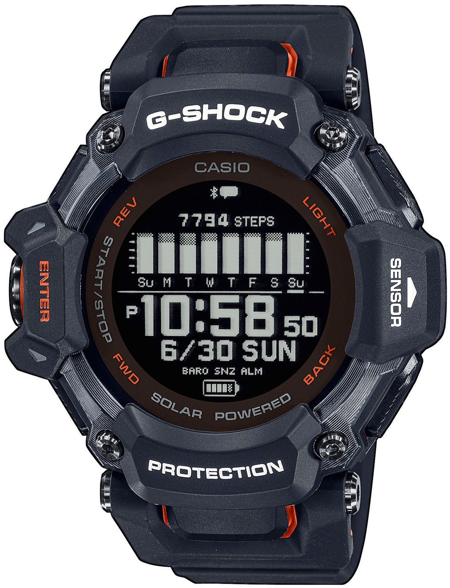 CASIO G-SHOCK Smartwatch »GBD-H2000-1AER«, Solaruhr, Armbanduhr, Herrenuhr, Stoppfunktion, Weltzeit)