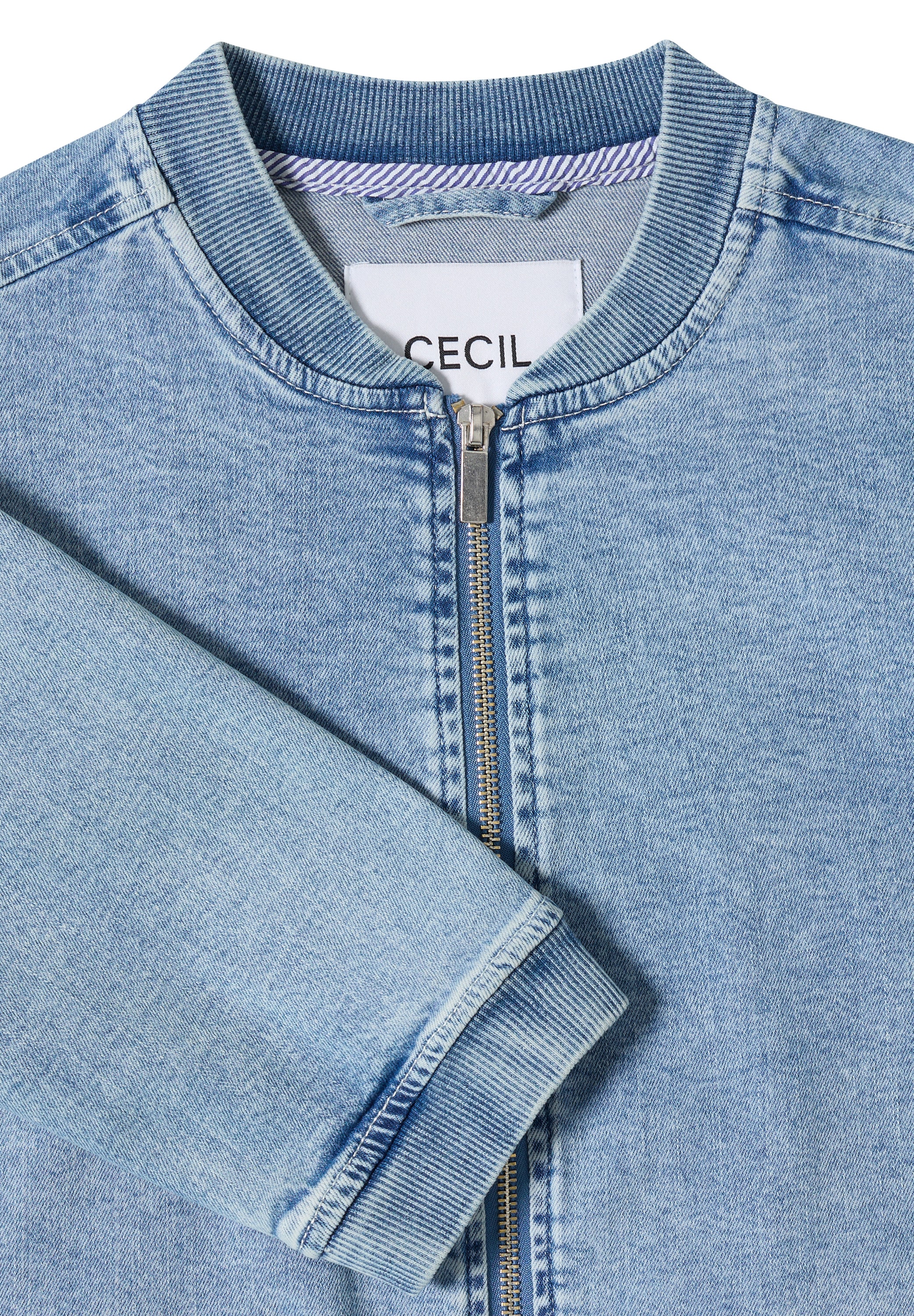Cecil Blouson ohne Kapuze in Jeansqualität mit Zipper