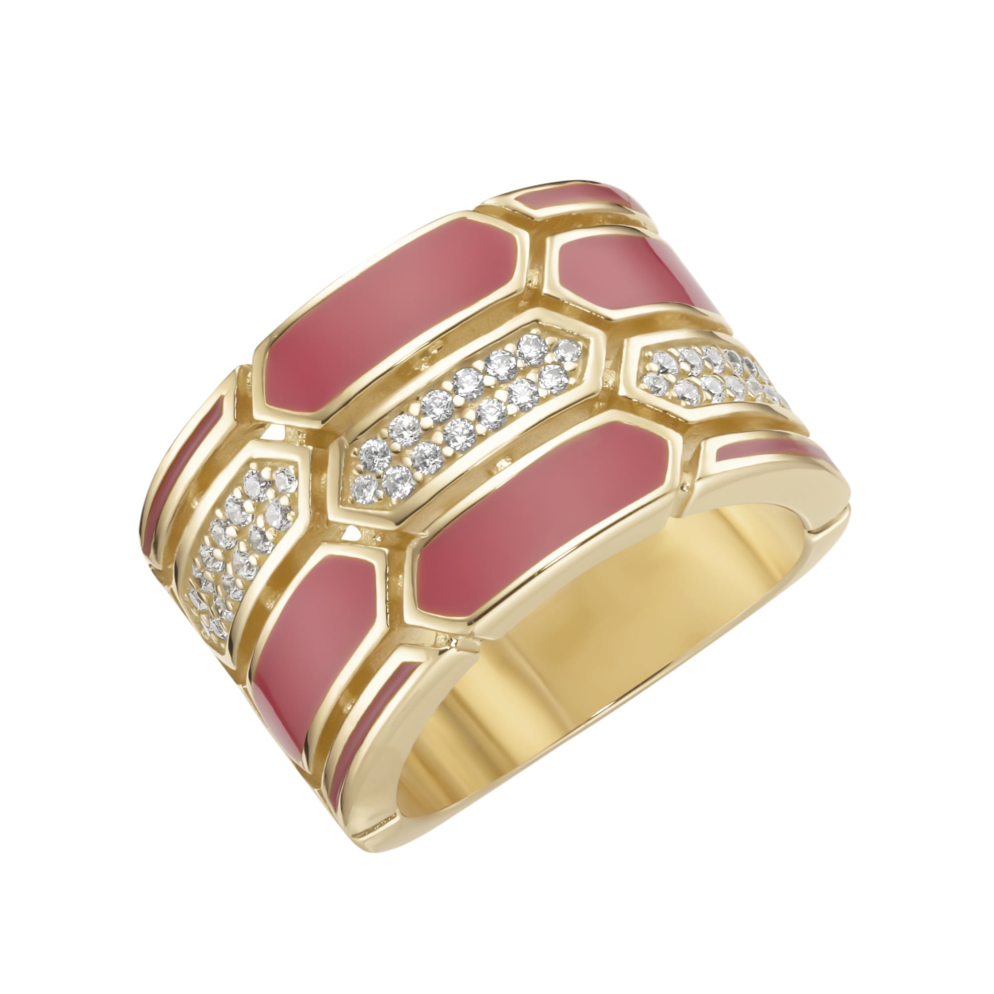 GIORGIO MARTELLO MILANO Silberring »Ring mit Emaille-Einlagen und Zirkonia, Silber 925«
