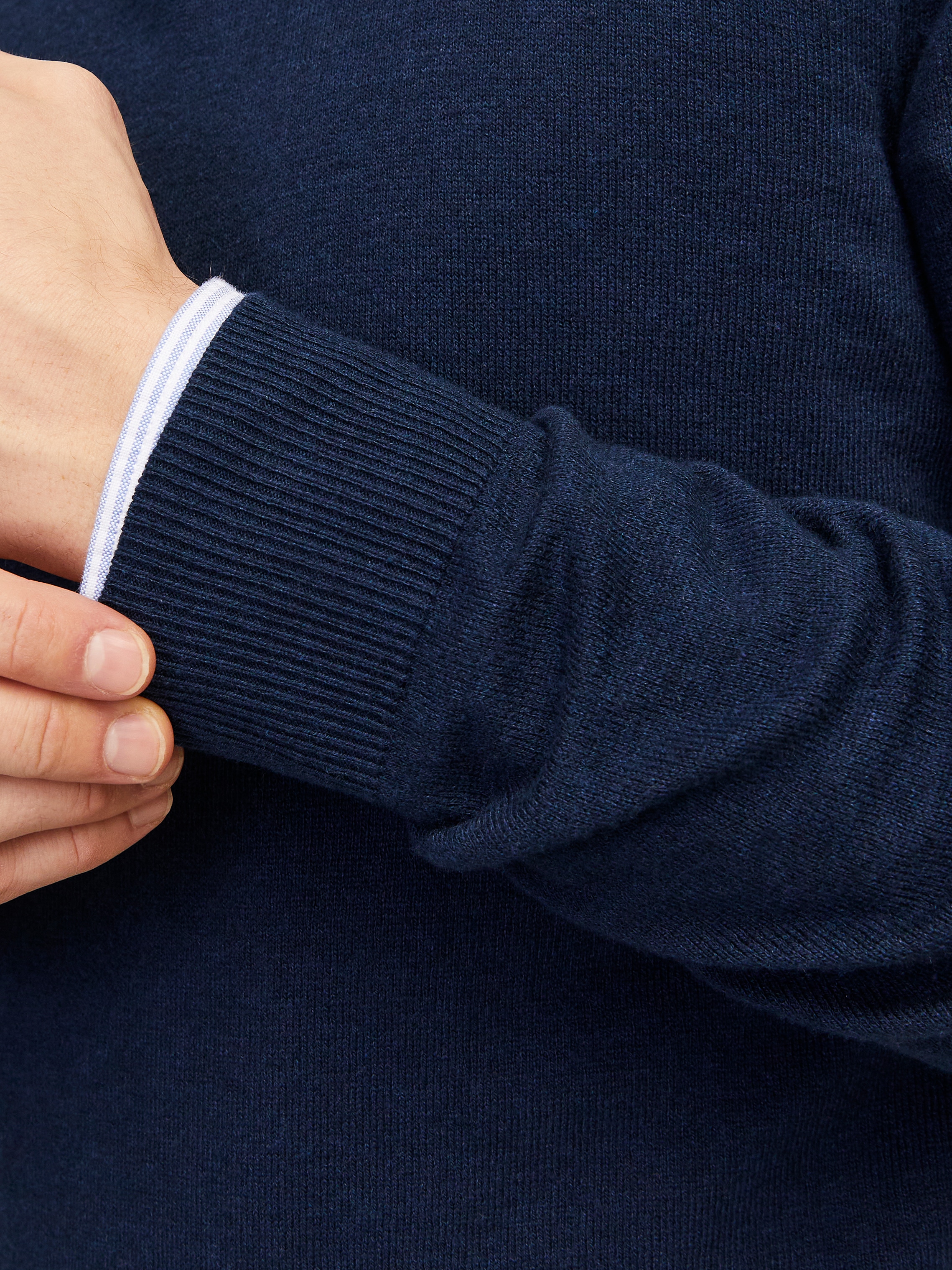 Jack & Jones Strickpullover »EMIL KNIT HALF ZIP« mit kurzem Reißverschluss im Troyer-Look