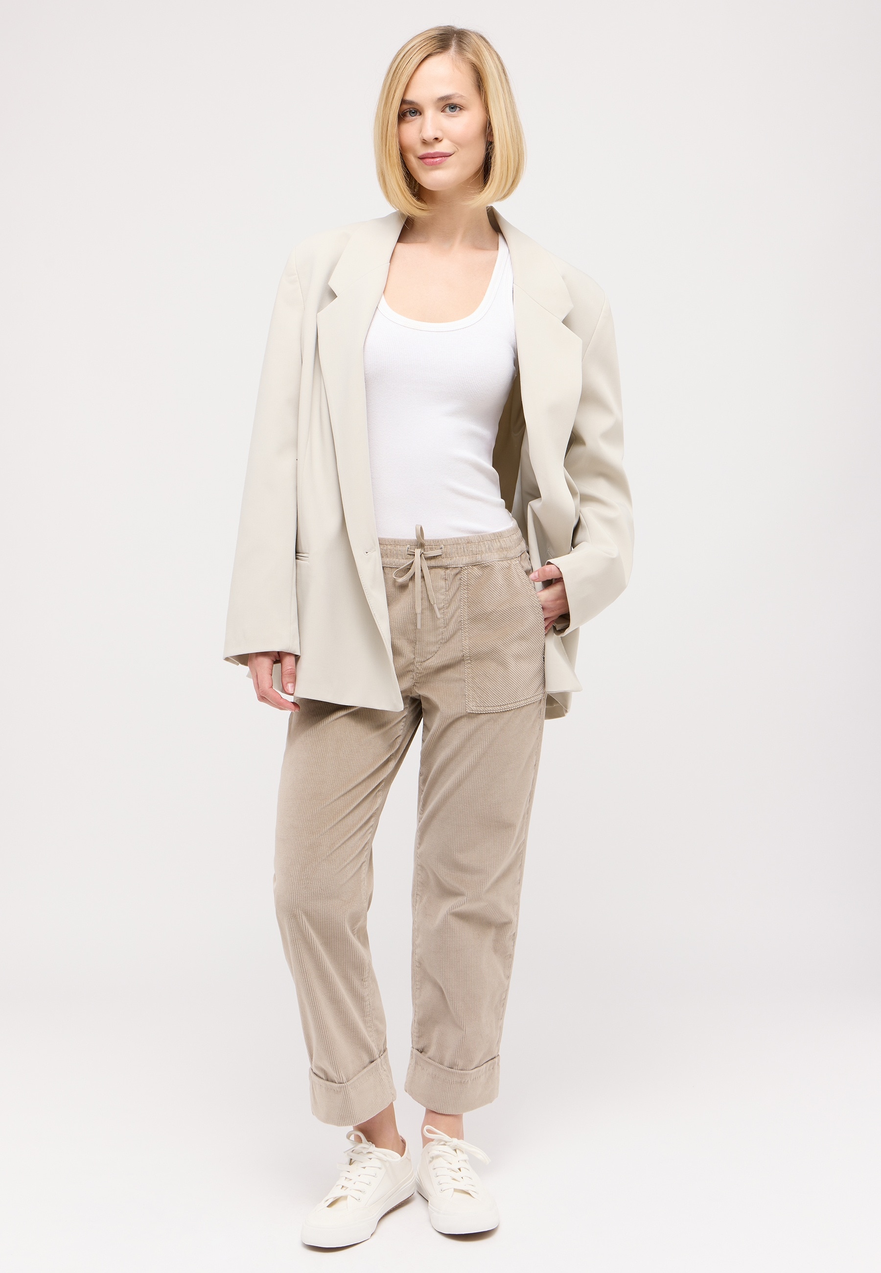ANGELS Schlupfhose »LIBERTA TU JUMP WORKER«, Sommerhose aus samtweichem Cord