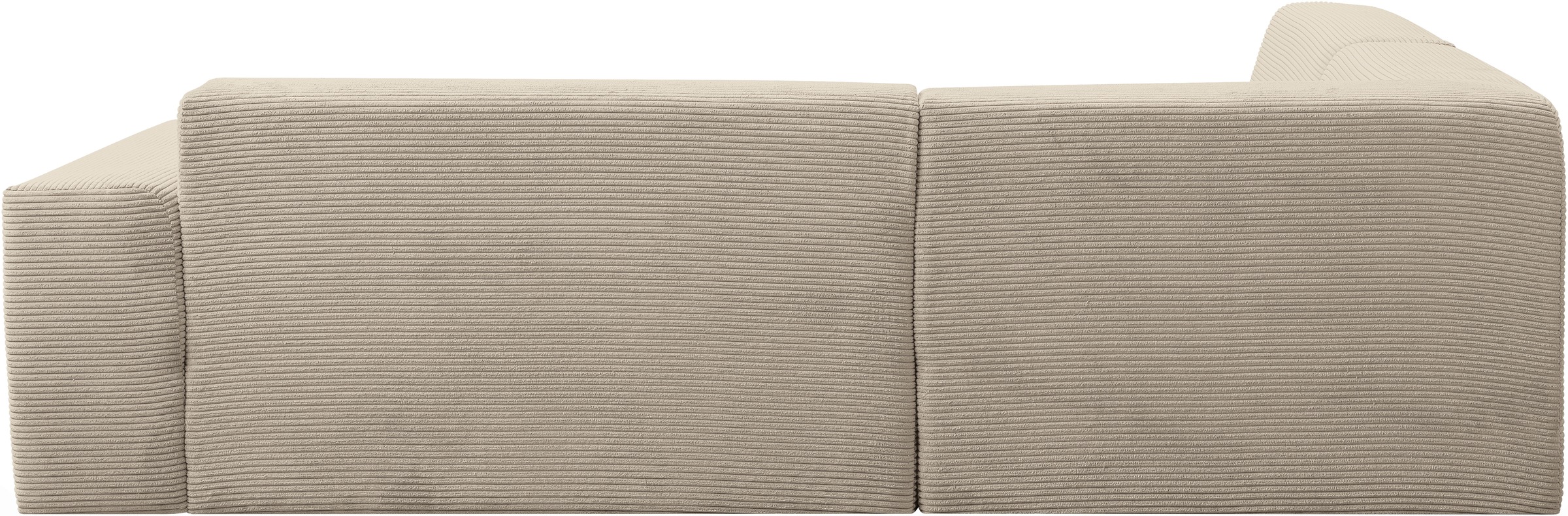 WERK2 Ecksofa »Zeus-M, tolles Sofa mit schönen Details, L-Form« Curvy Trend Garnitur, urbane Optik, komfortable Wellenunterfederung