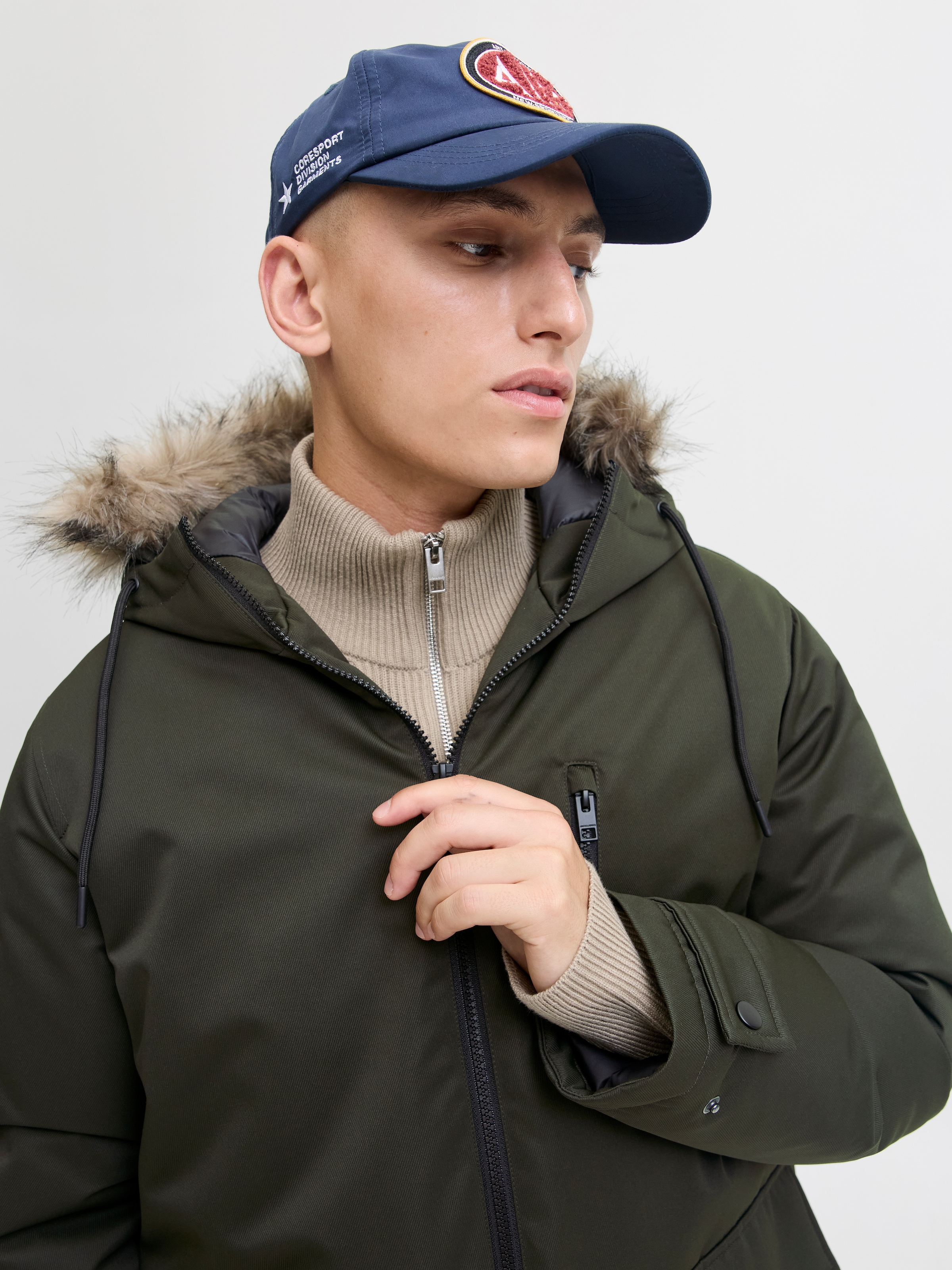 Jack & Jones Parka »JJCHARLIE DETACHABLE FAUX FUR PARKA« mit Kapuze