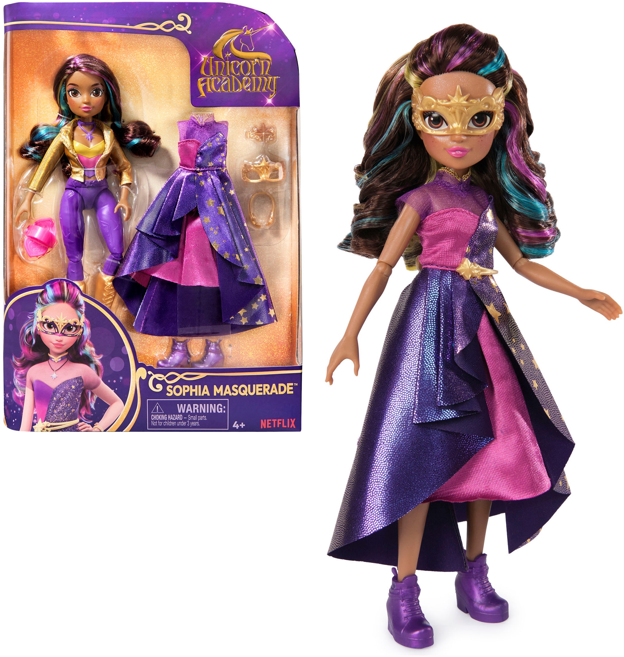 Spin Master Anziehpuppe »Unicorn Academy - Deluxe Fashion Doll - Sophia Masquerade«