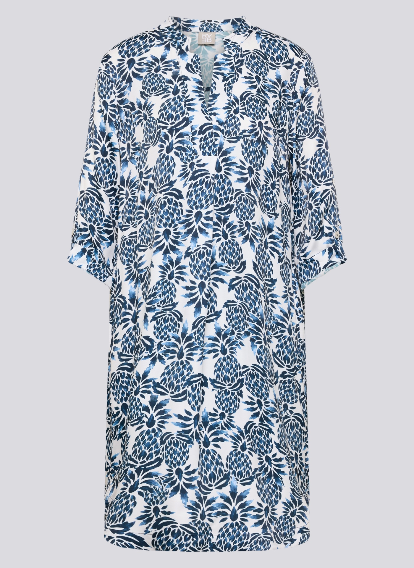 Rabe Druckkleid Eingrifftaschen mit floralem Allover-Print